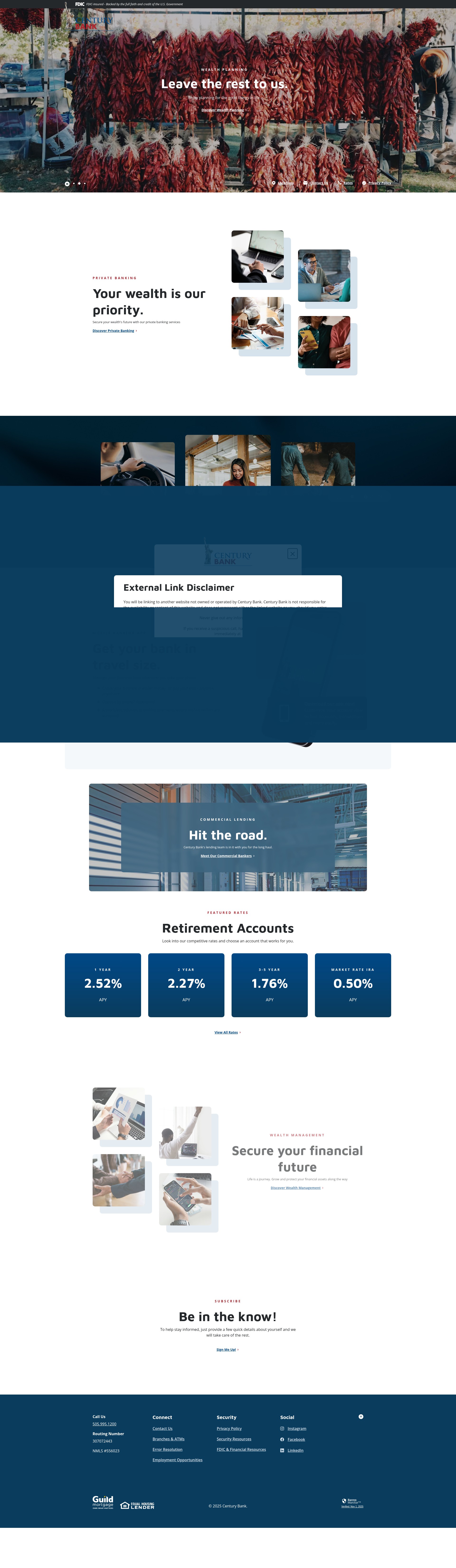 Screenshot of www.mycenturybank.com