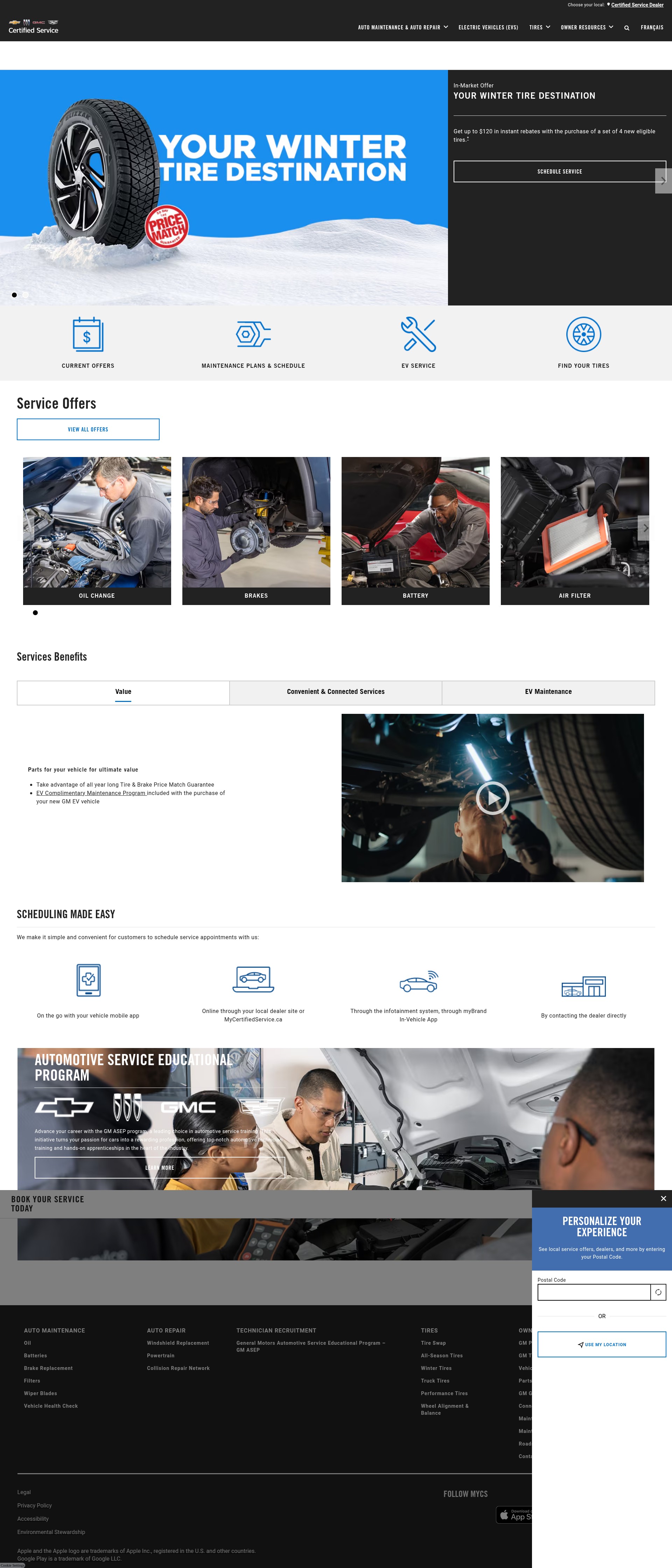 Screenshot of www.mycertifiedservice.ca