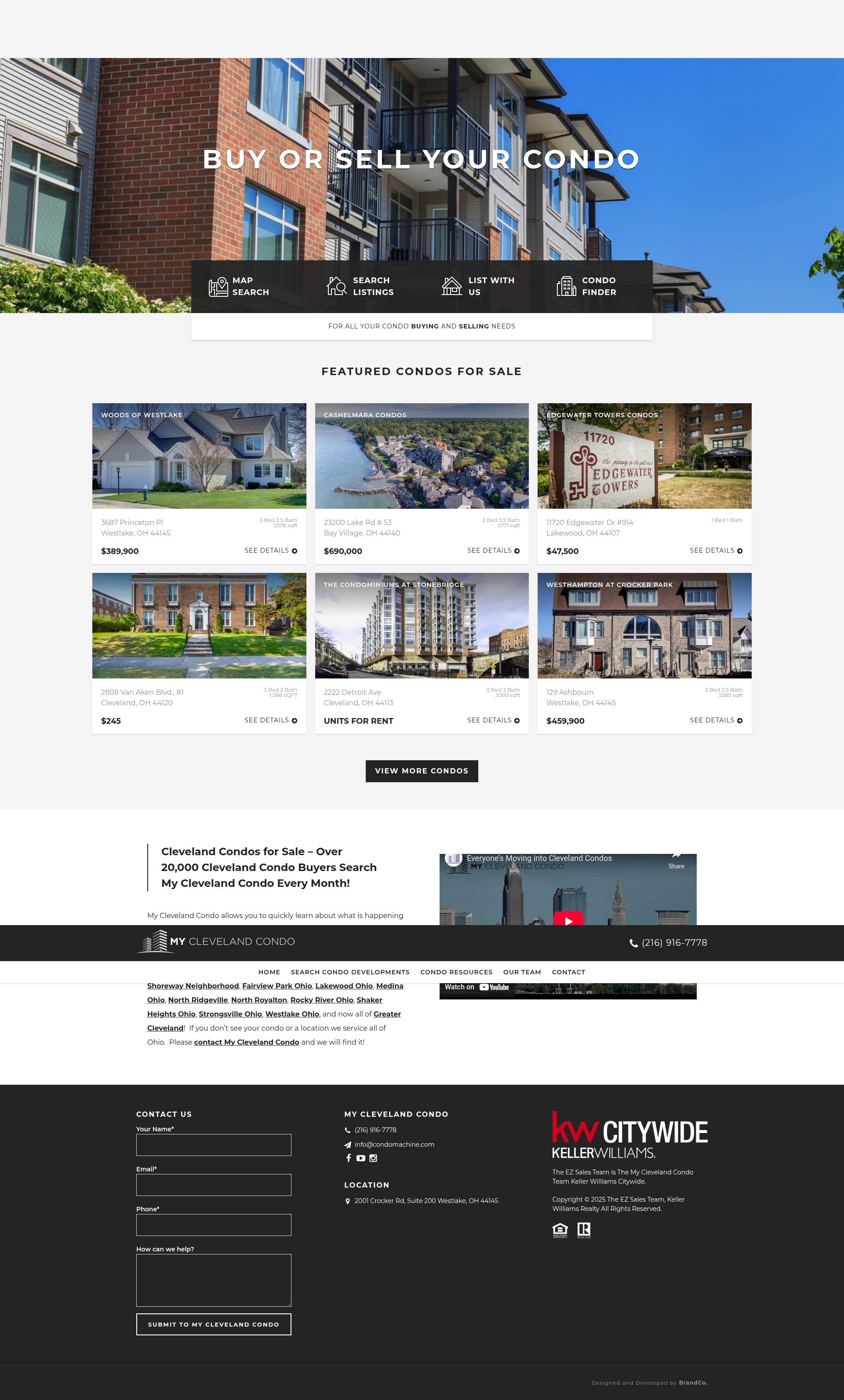 Screenshot of www.myclevelandcondo.com