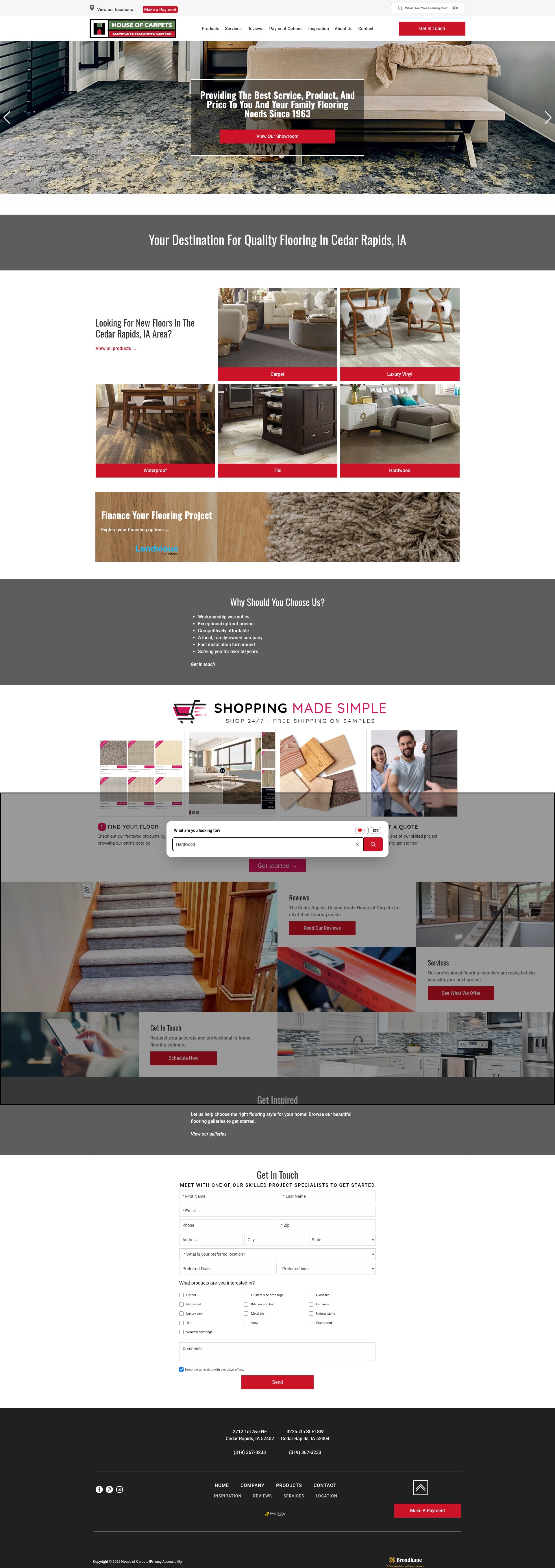 Screenshot of www.myhouseofcarpets.com