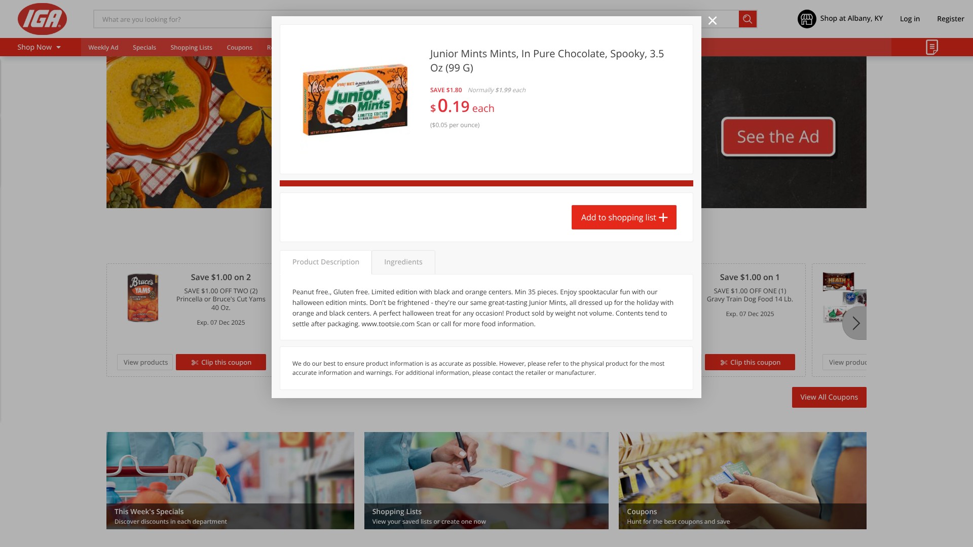 Screenshot of www.myiga.com