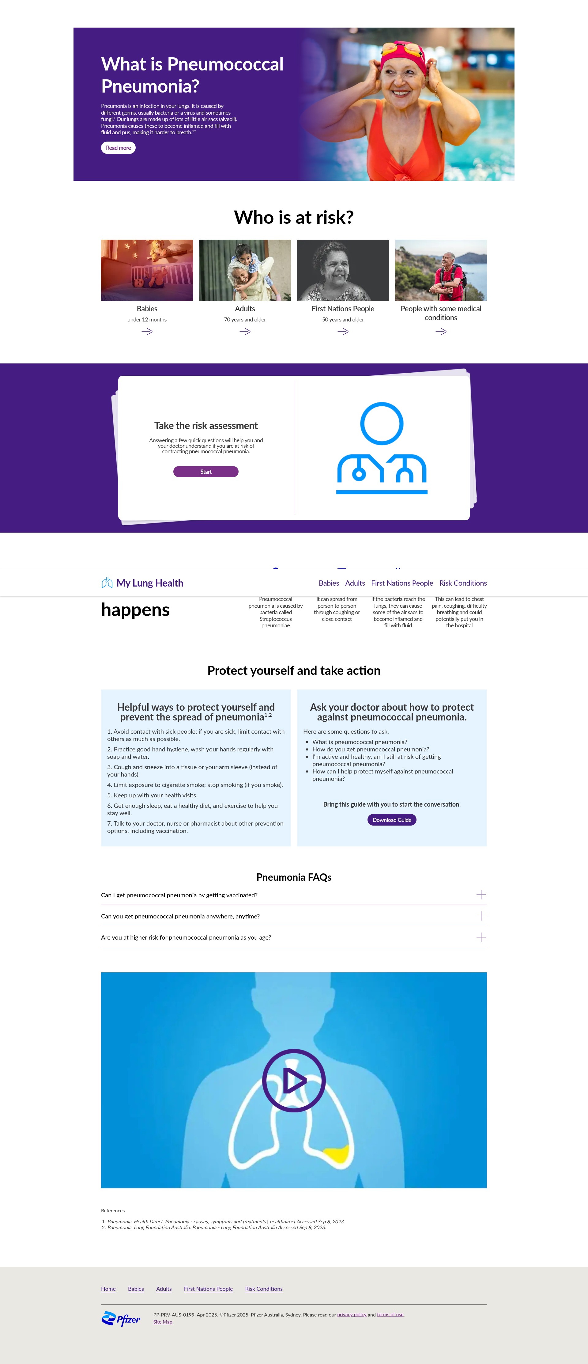 Screenshot of www.mylunghealth.com.au