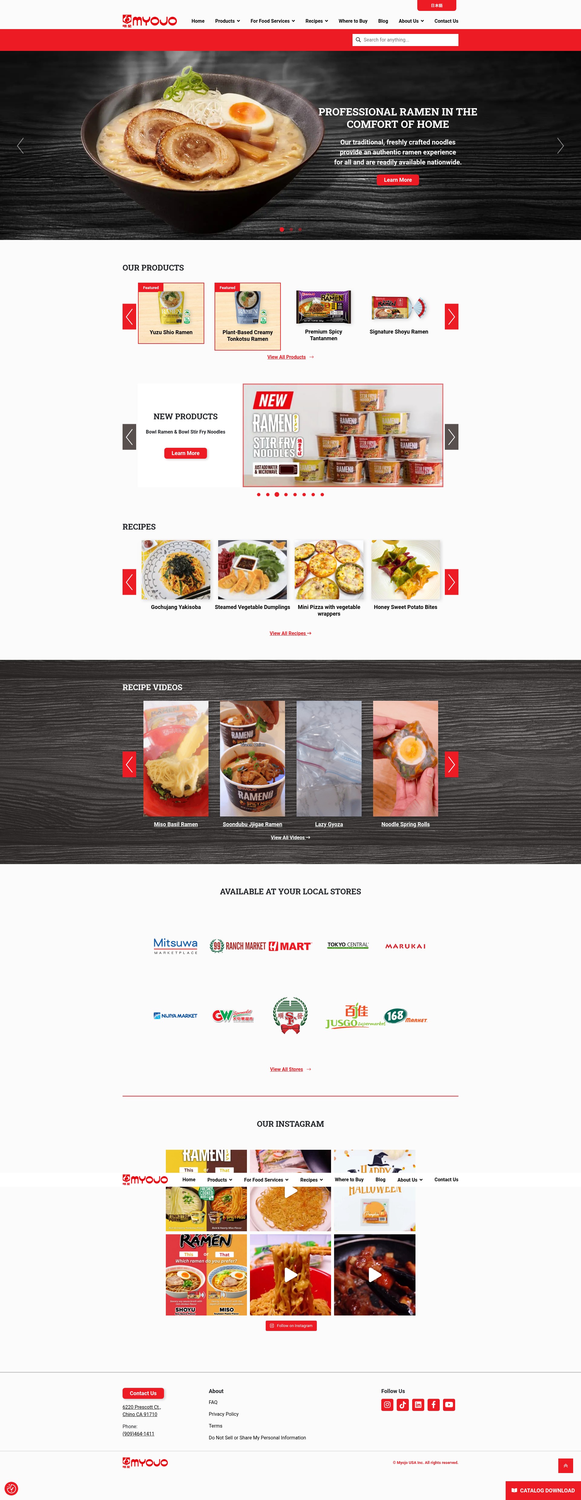 Screenshot of www.myojousa.com