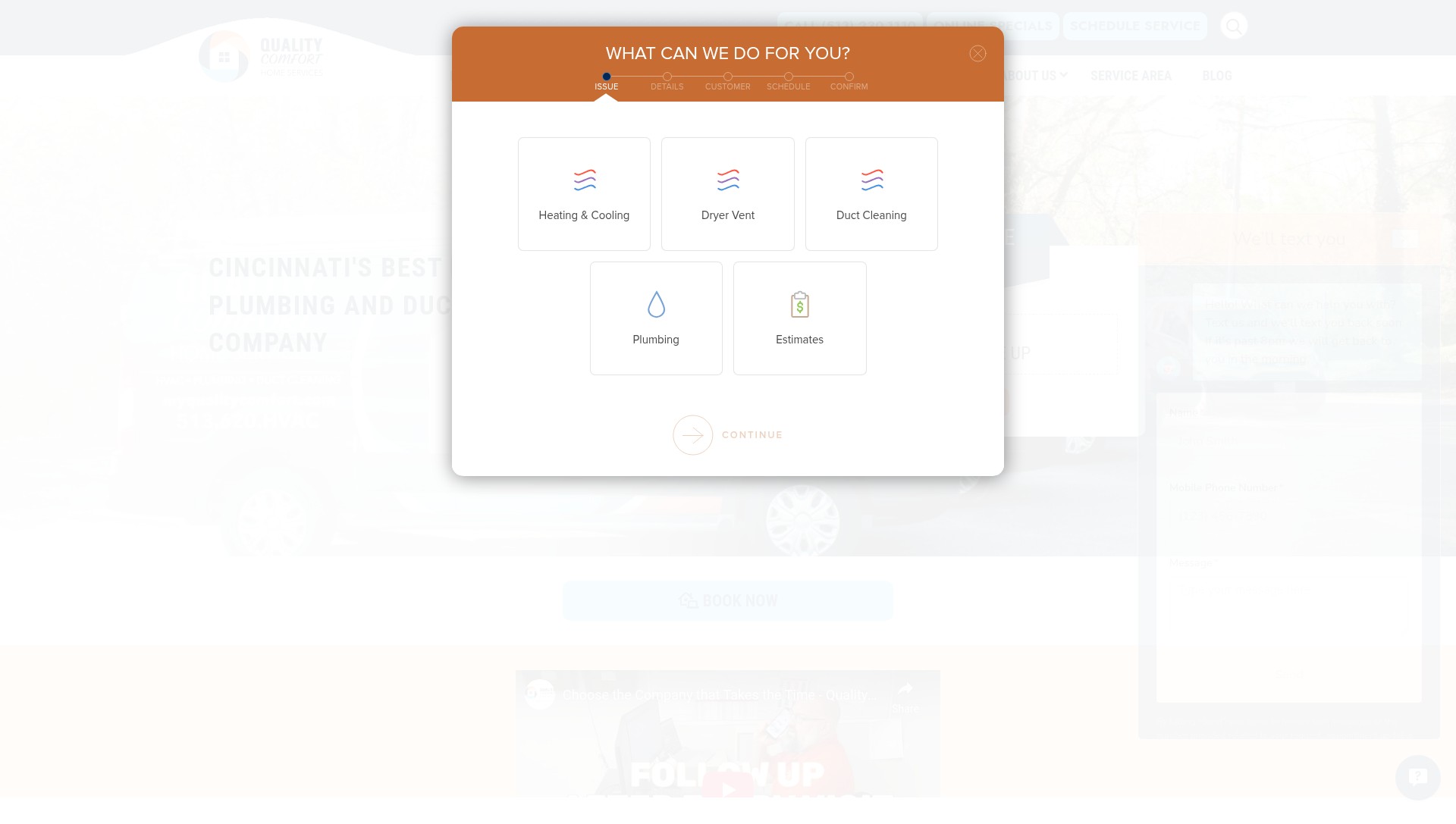 Screenshot of www.myqualitycomfort.com