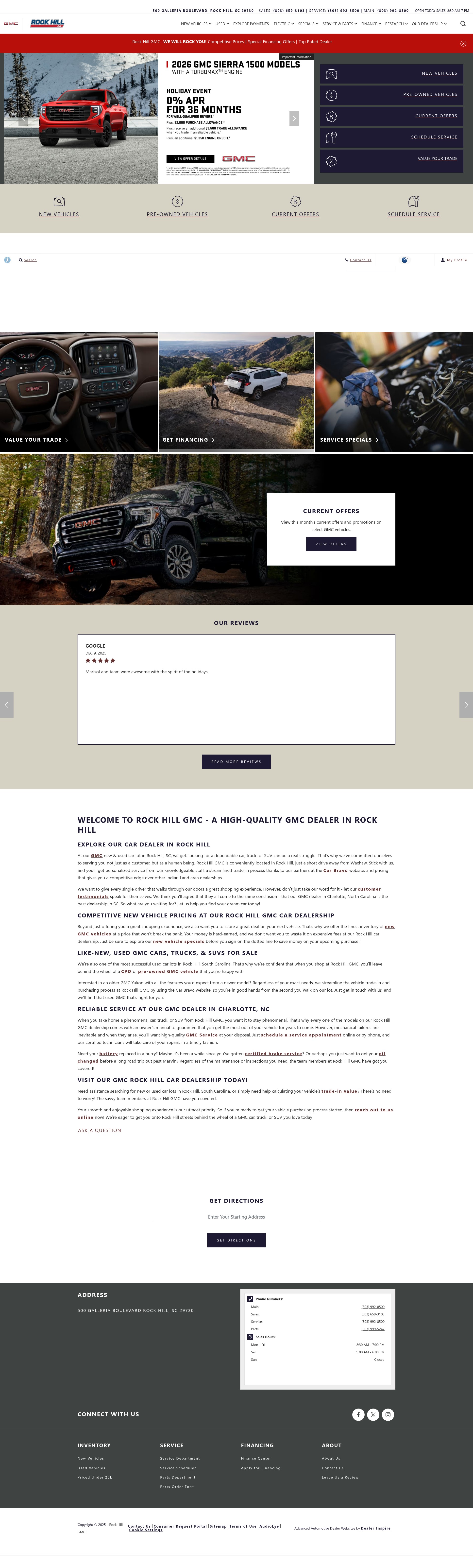 Screenshot of www.myrockhillgmc.com