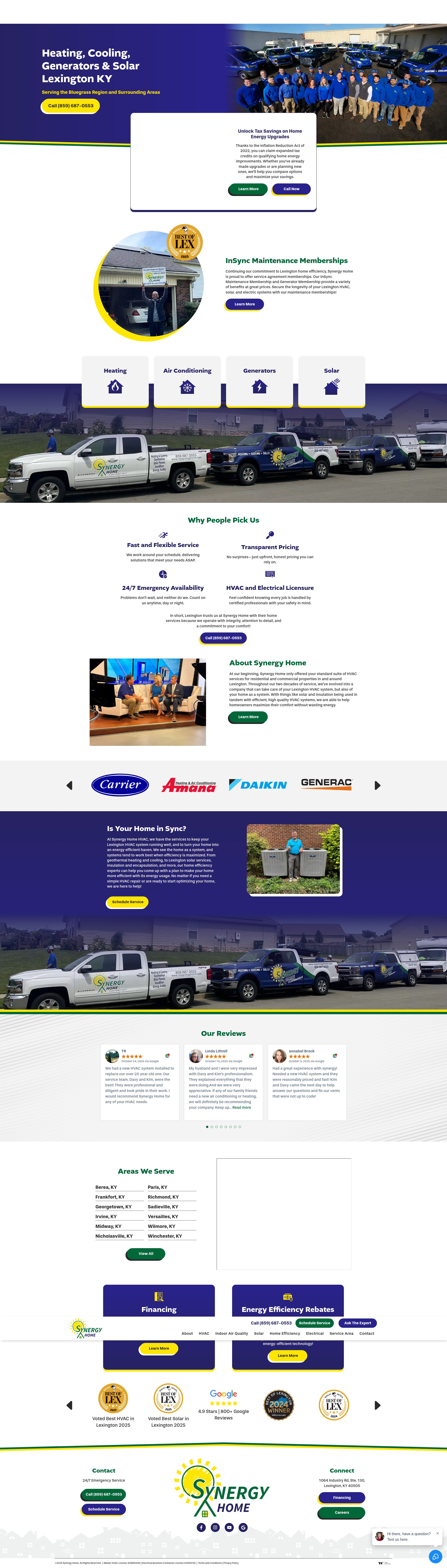 Screenshot of www.mysynergyhome.com