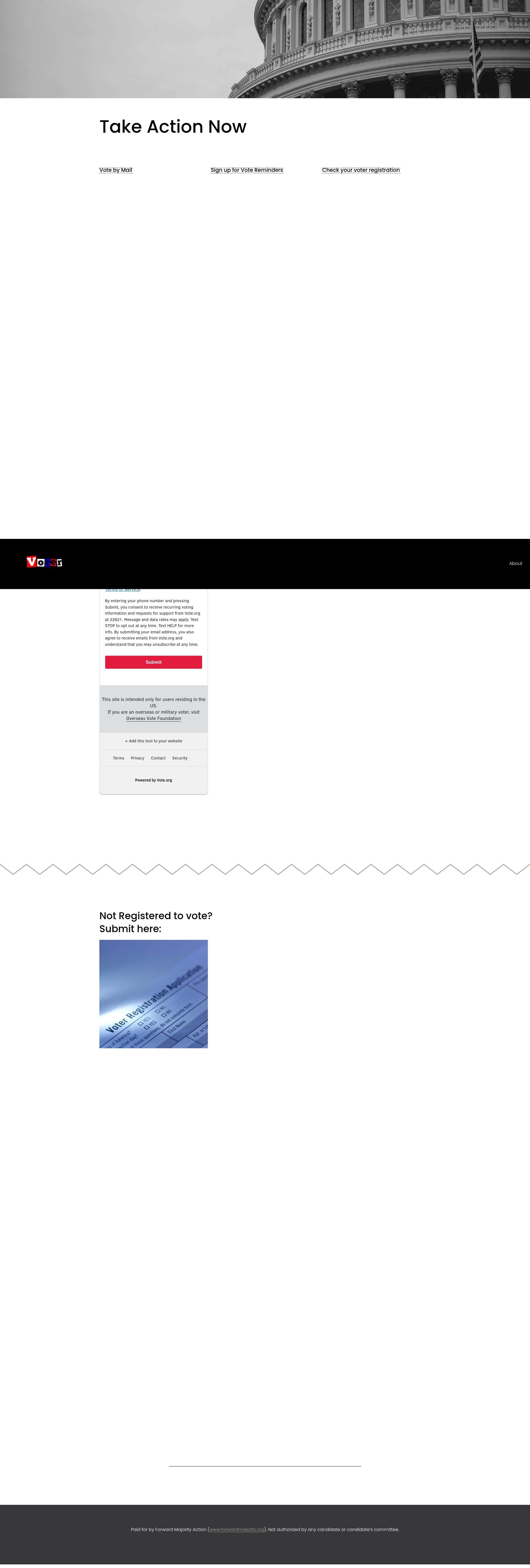 Screenshot of www.myvoterinformation.org