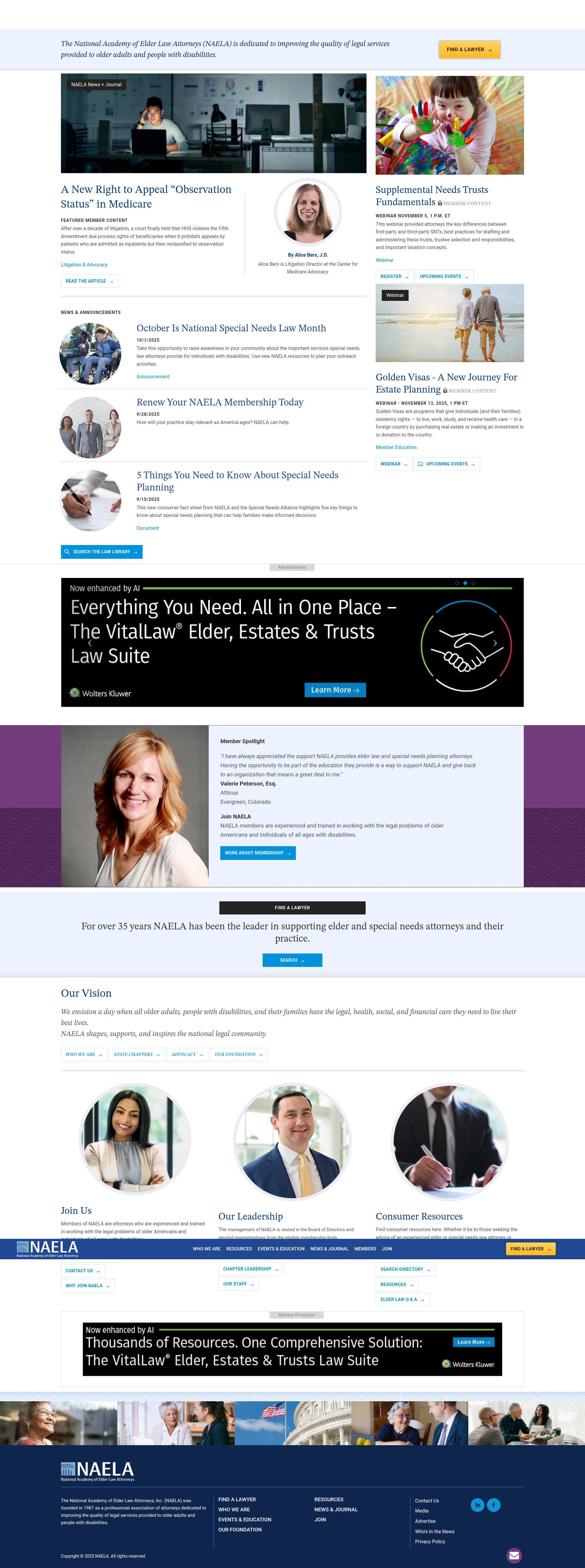 Screenshot of www.naela.org
