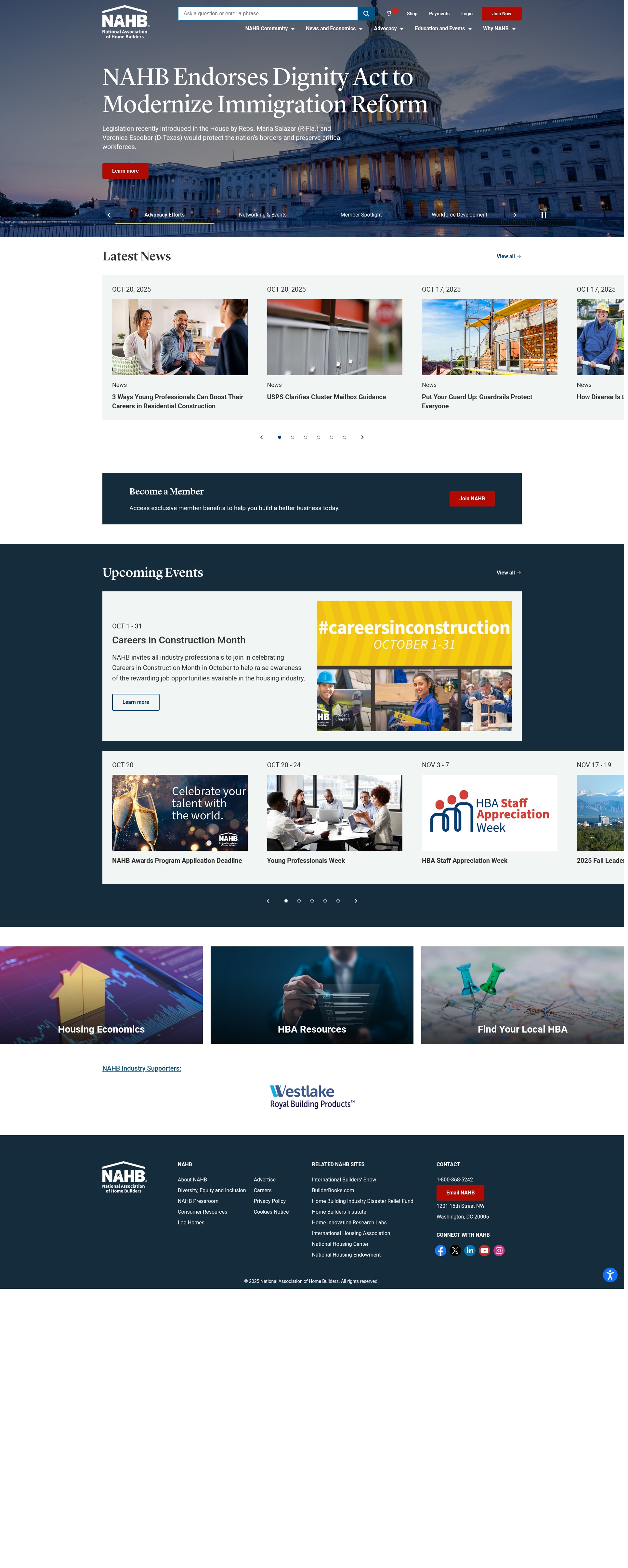 Screenshot of www.nahb.org