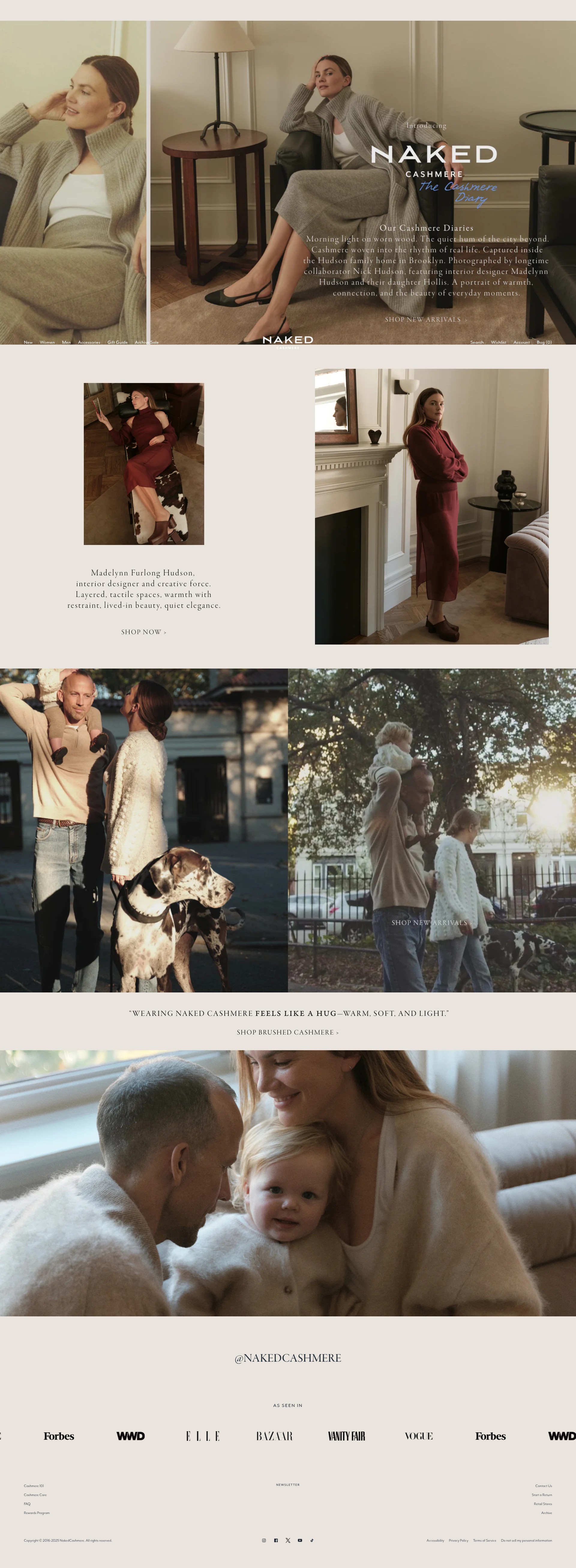 Screenshot of www.nakedcashmere.com