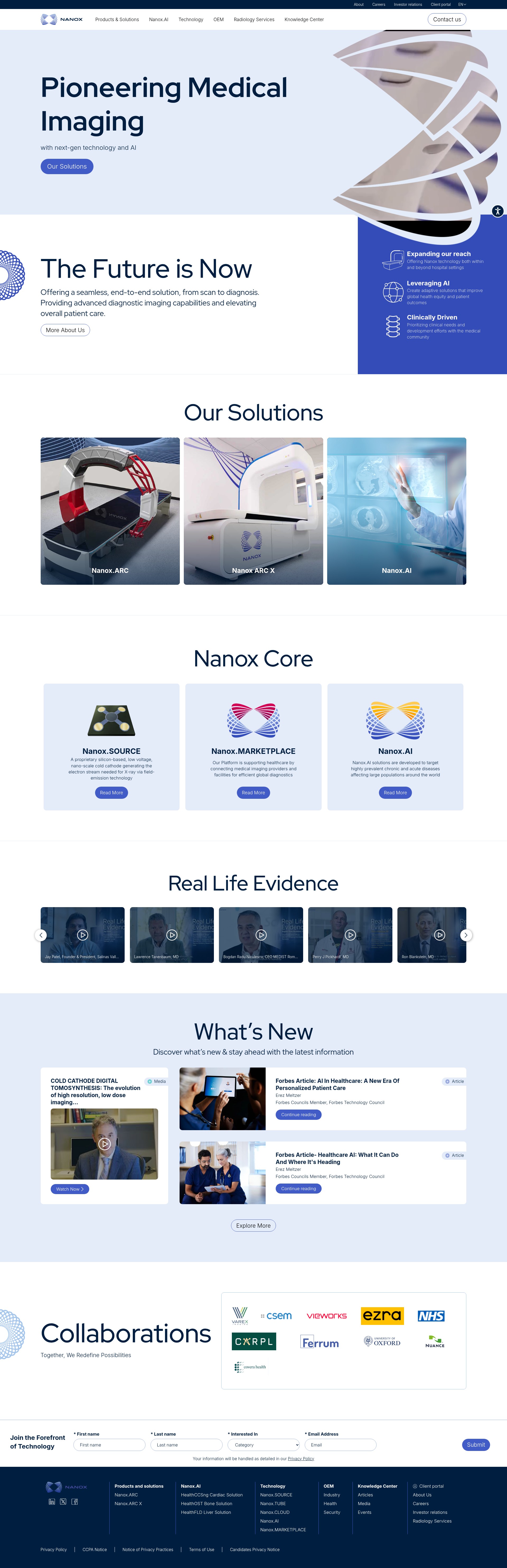 Screenshot of www.nanox.vision