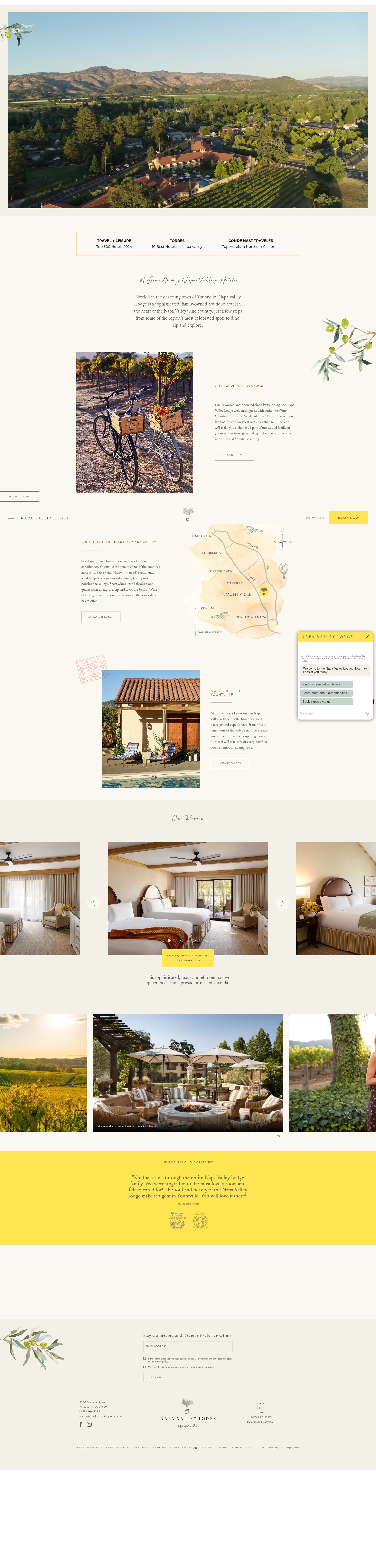 Screenshot of www.napavalleylodge.com