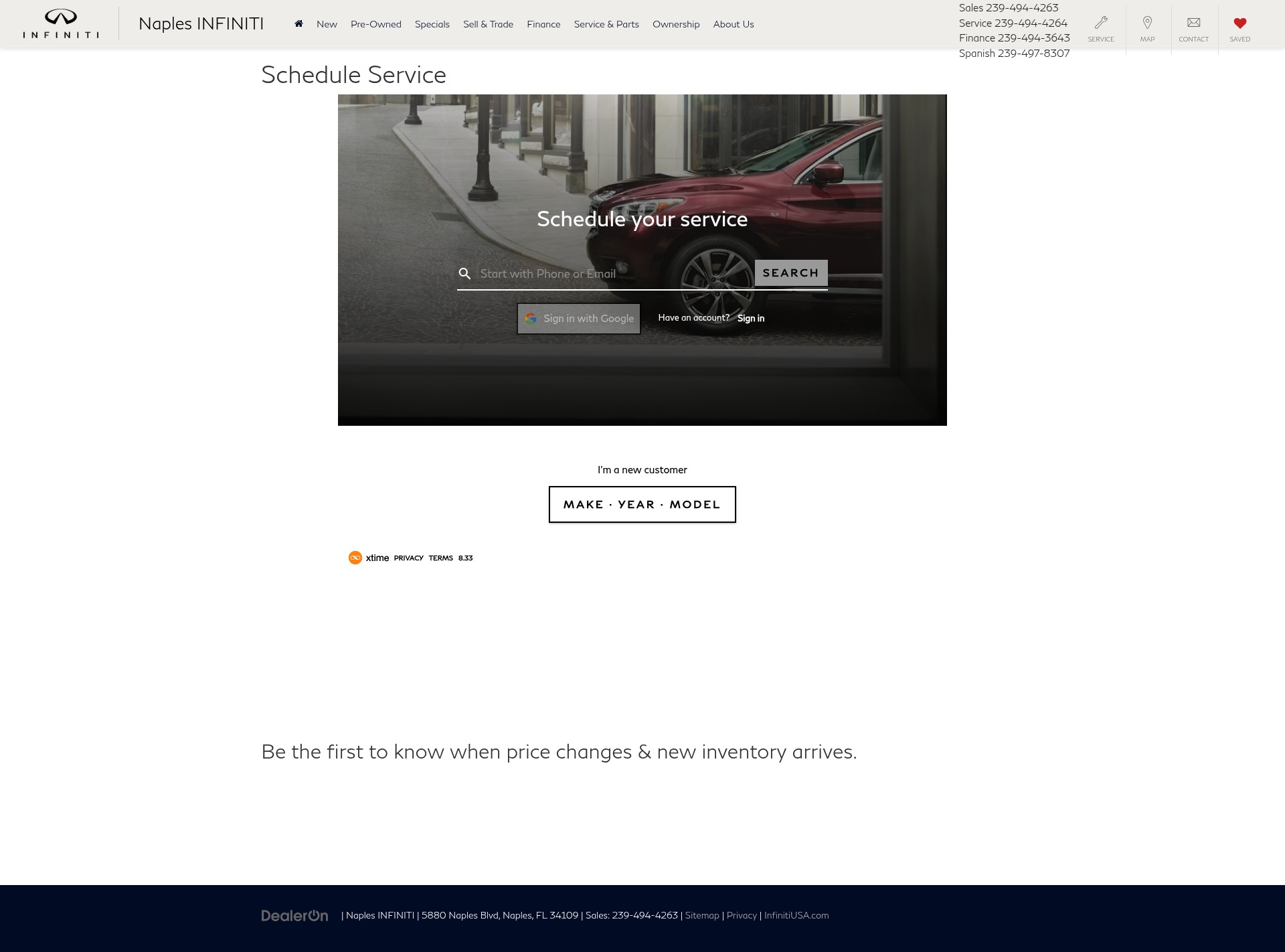 Screenshot of www.naplesinfiniti.com