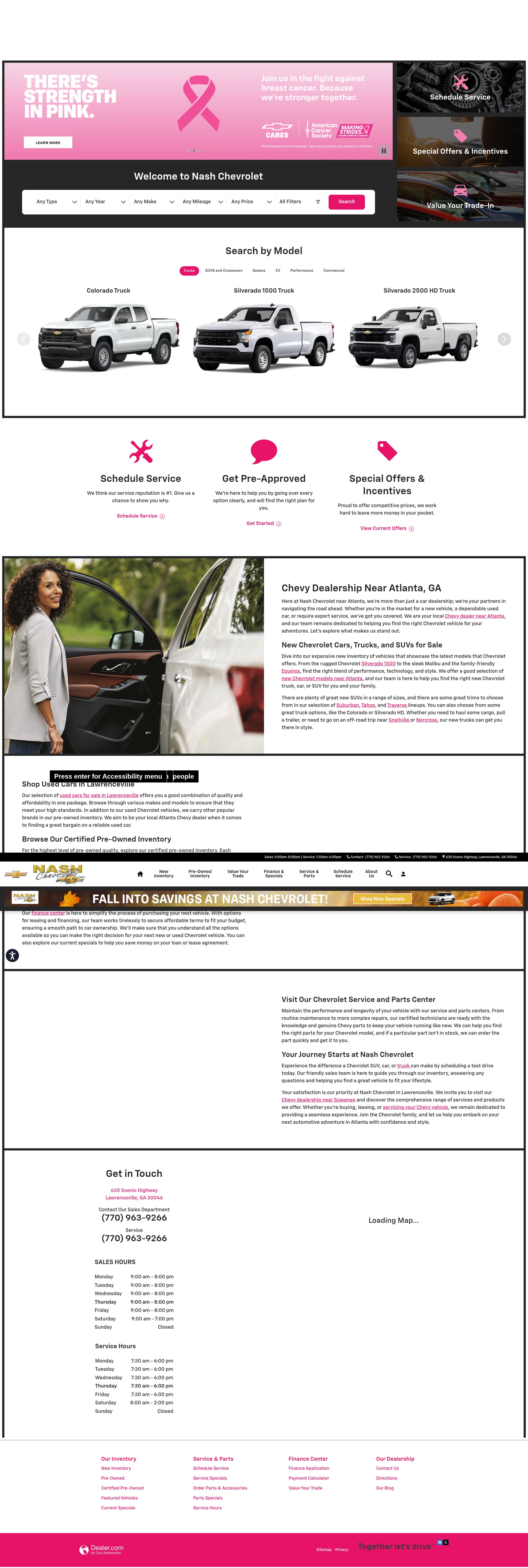 Screenshot of www.nashchevy.com