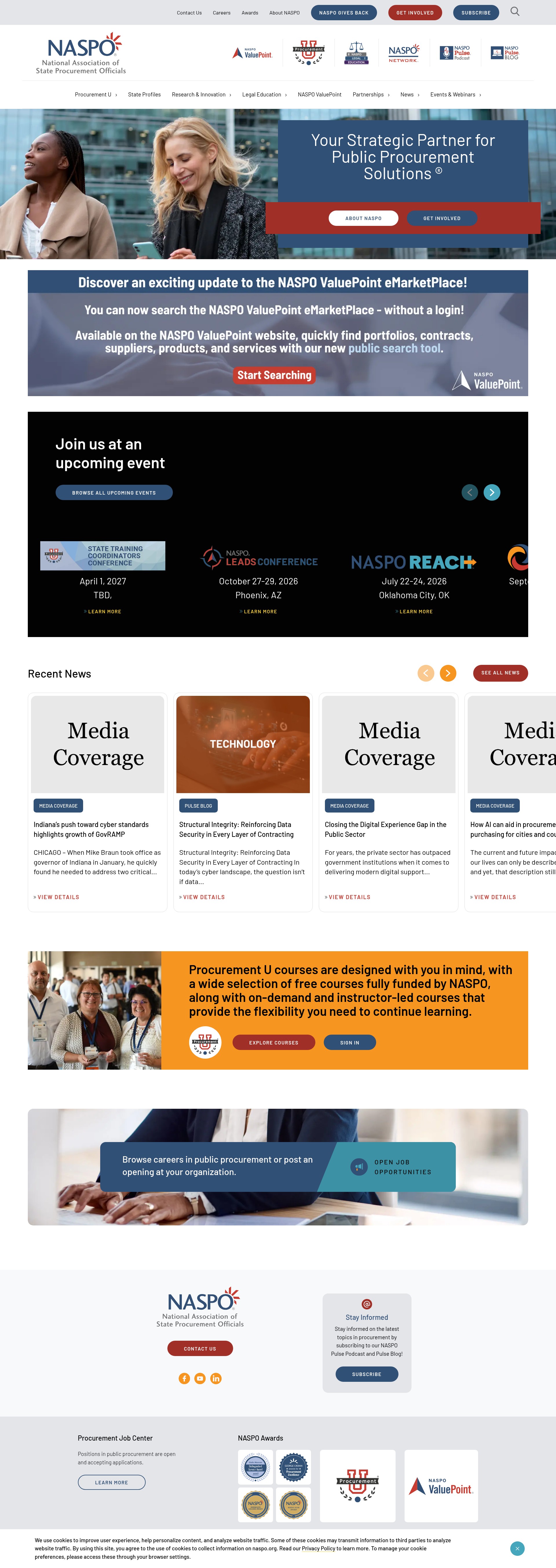 Screenshot of www.naspo.org