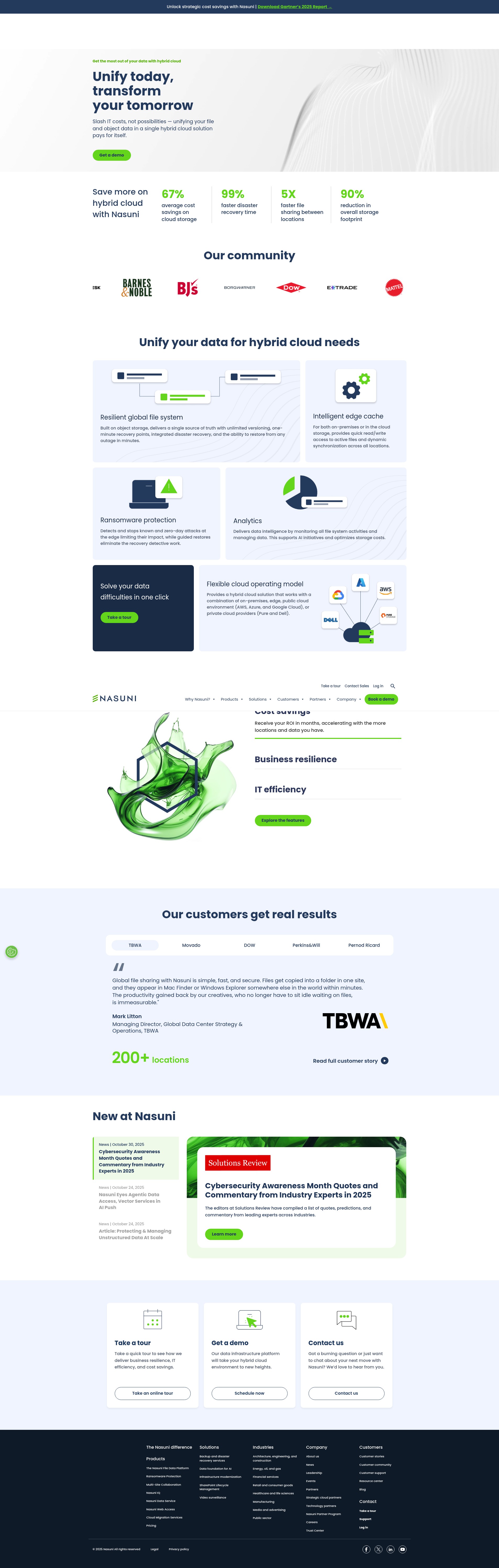 Screenshot of www.nasuni.com