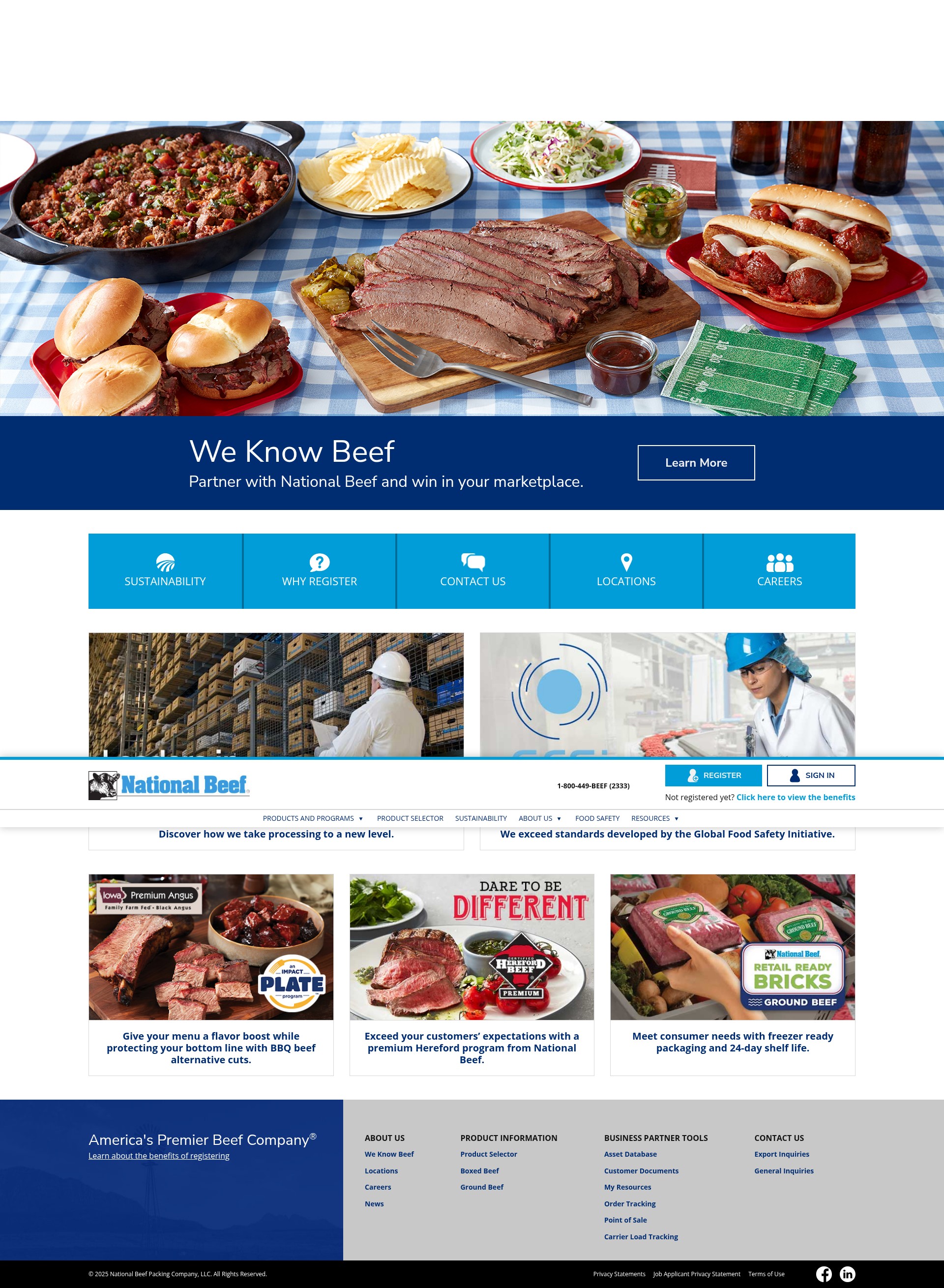 Screenshot of www.nationalbeef.com