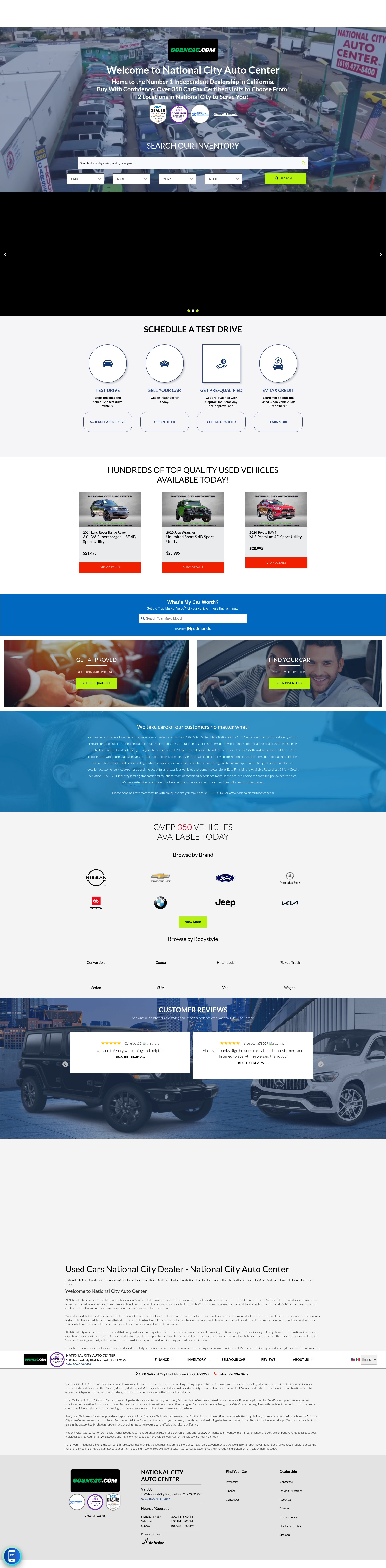 Screenshot of www.nationalcityautocenter.com