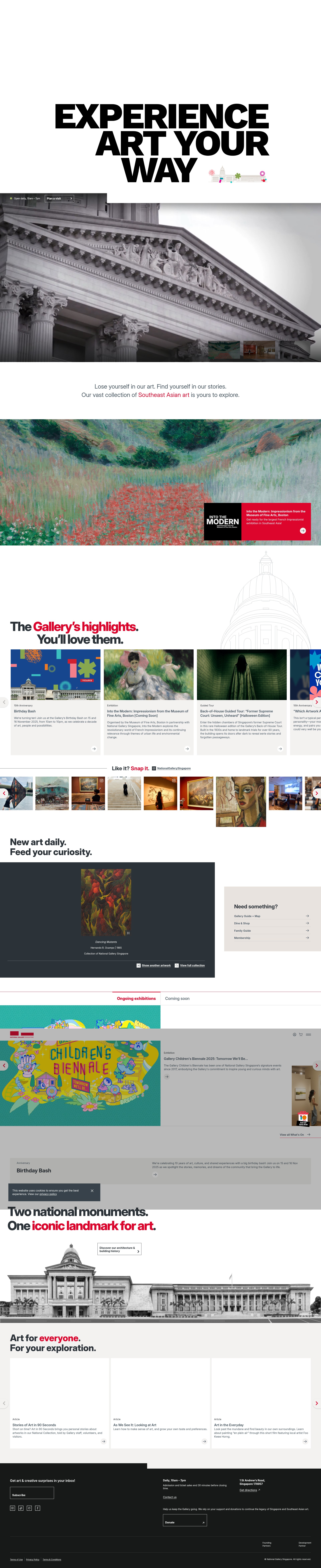 Screenshot of www.nationalgallery.sg