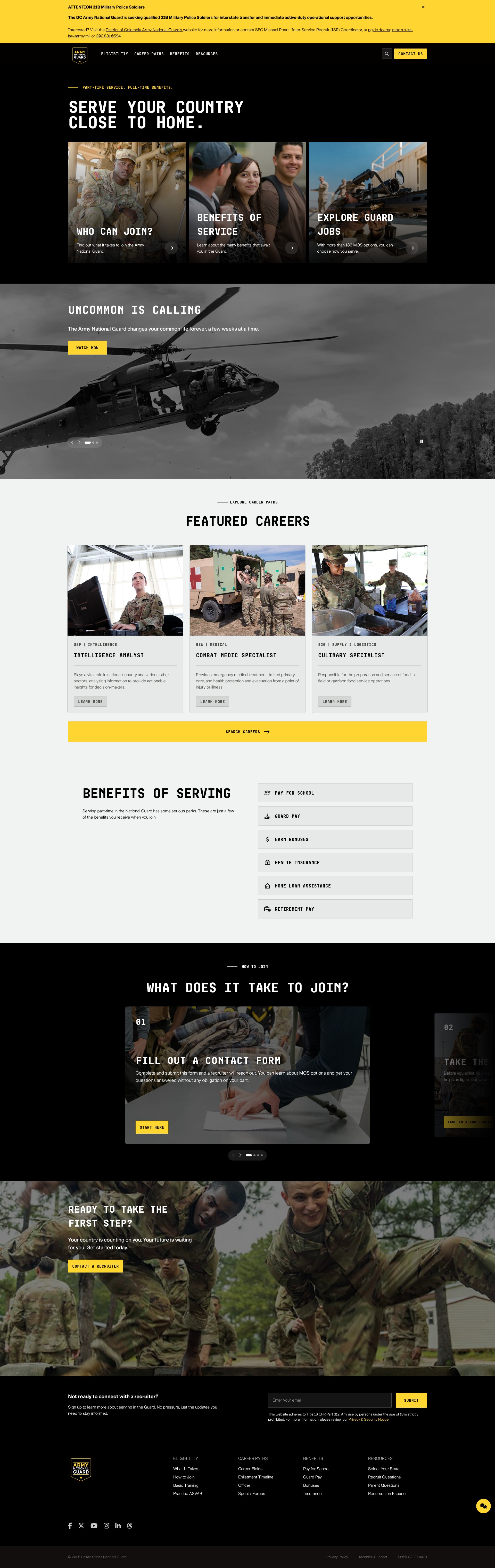 Screenshot of www.nationalguard.com