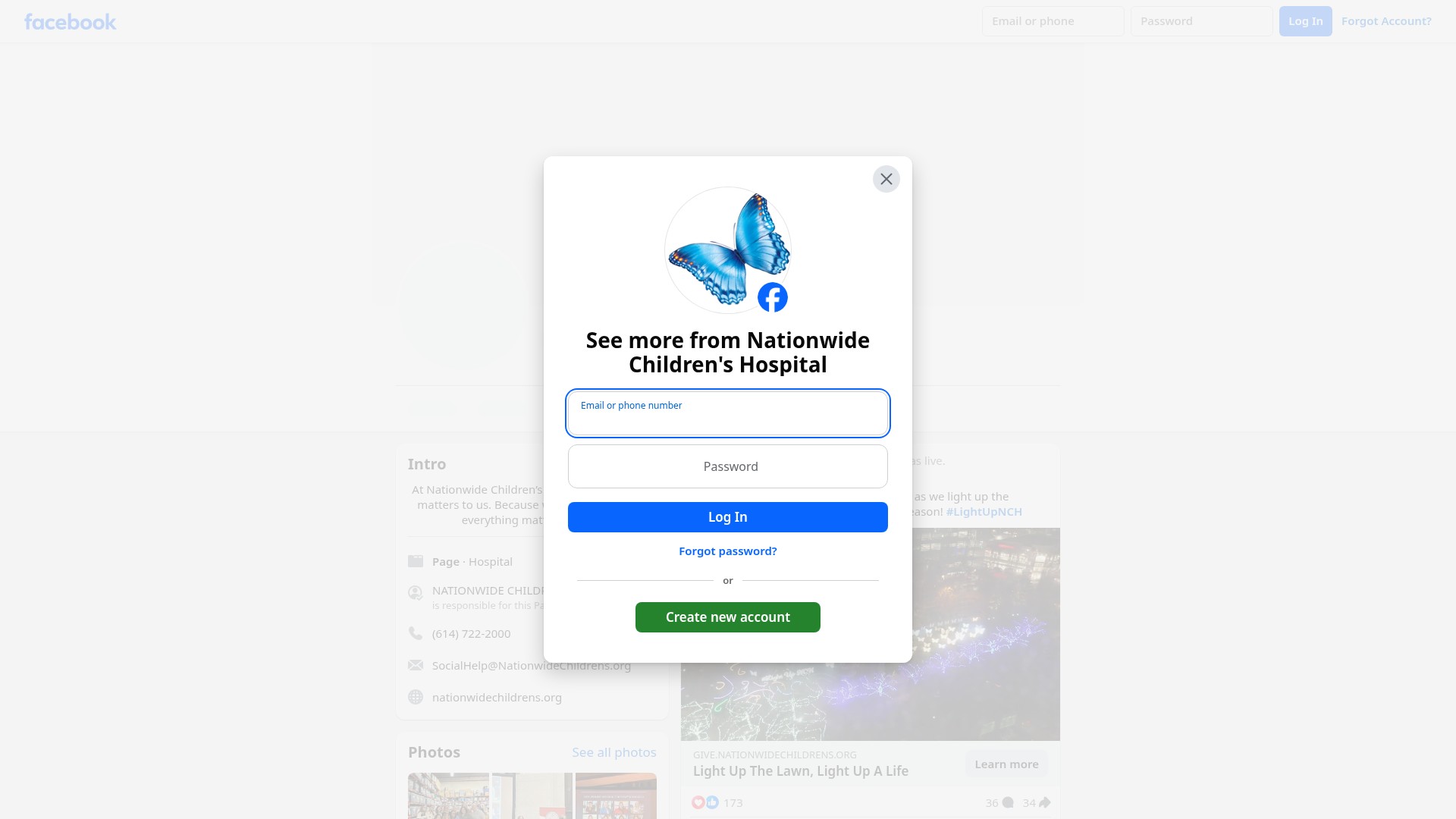 Screenshot of www.nationwidechildrens.org