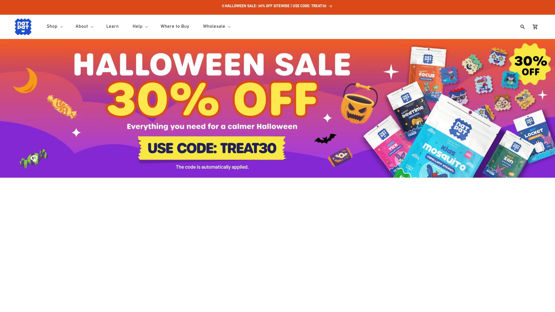 Screenshot of www.natpat.com