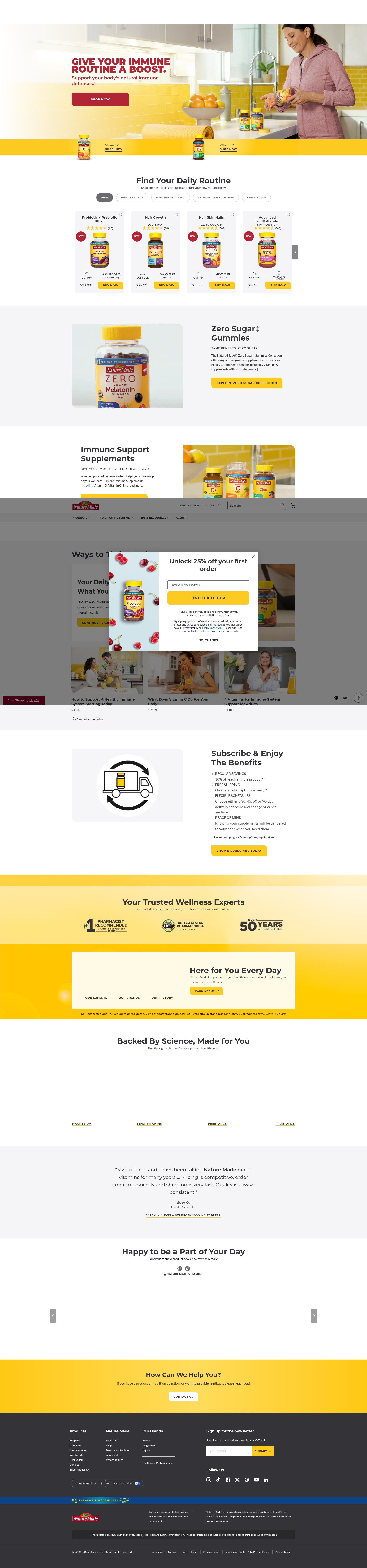Screenshot of www.naturemade.com