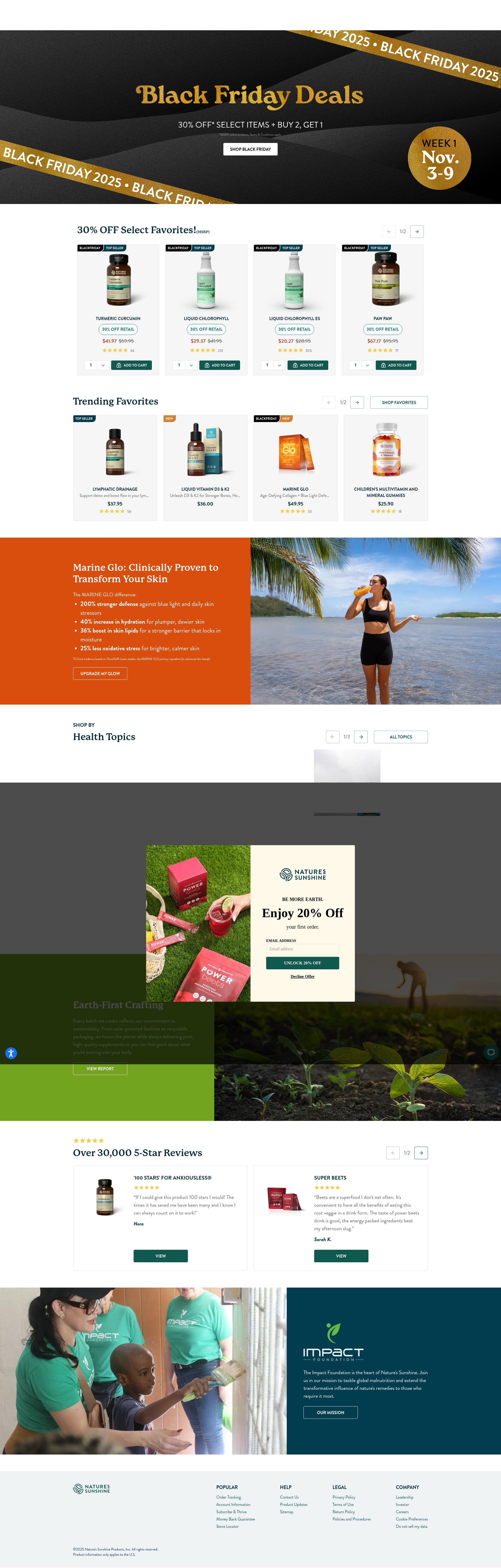 Screenshot of www.naturessunshine.com