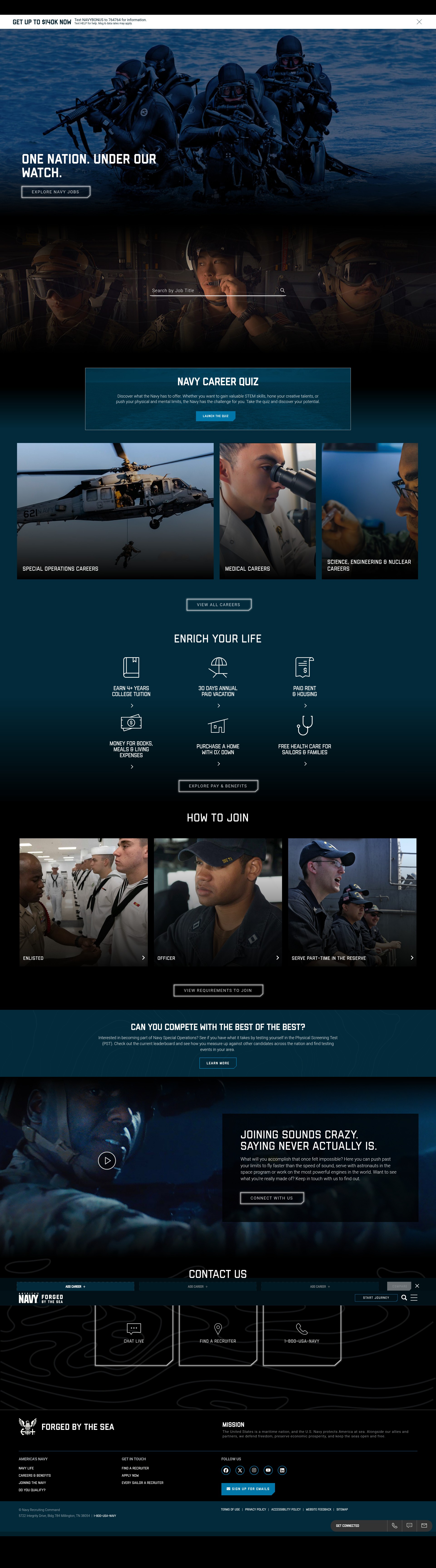 Screenshot of www.navy.com