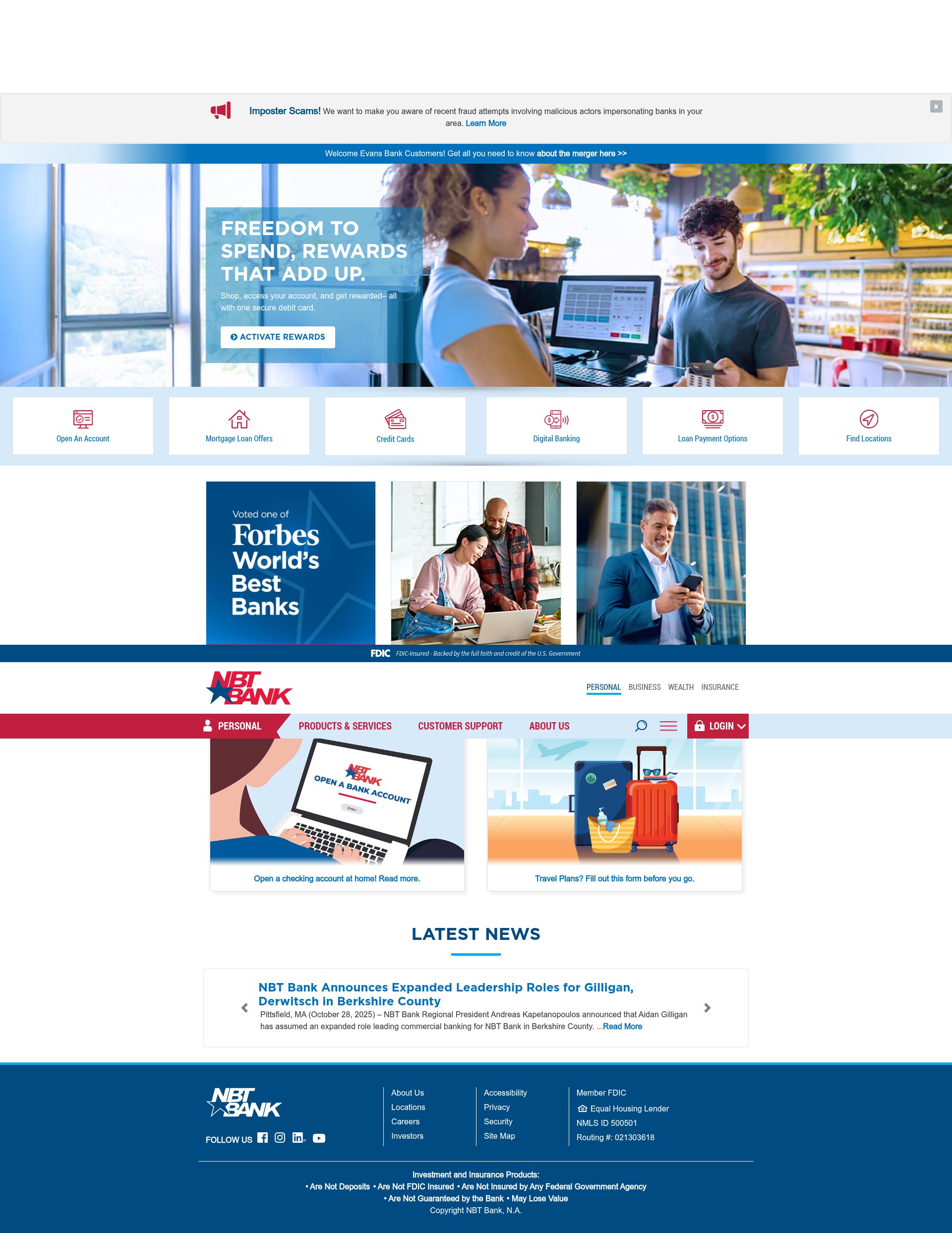 Screenshot of www.nbtbank.com