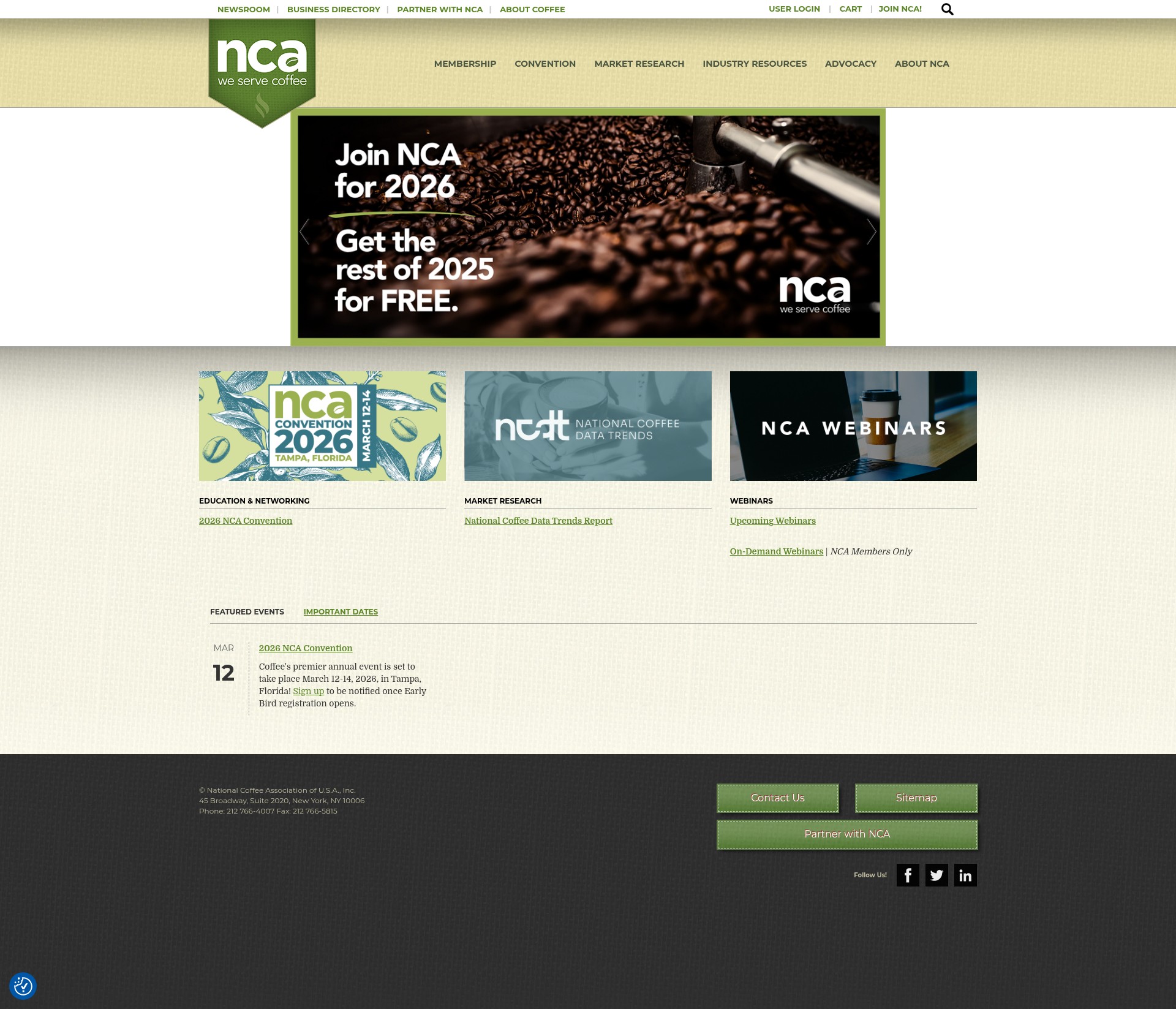 Screenshot of www.ncausa.org