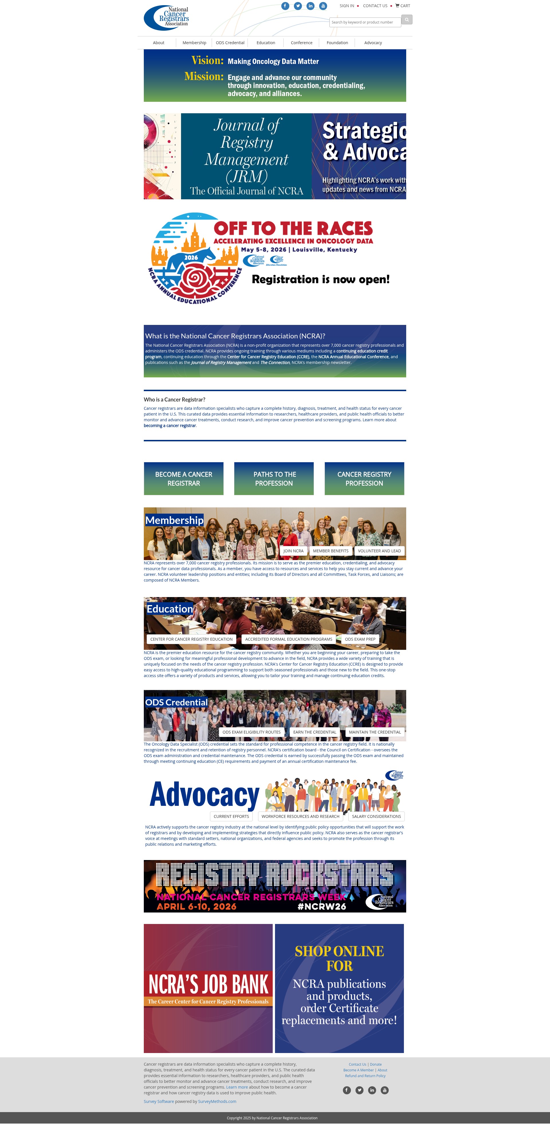 Screenshot of www.ncra-usa.org