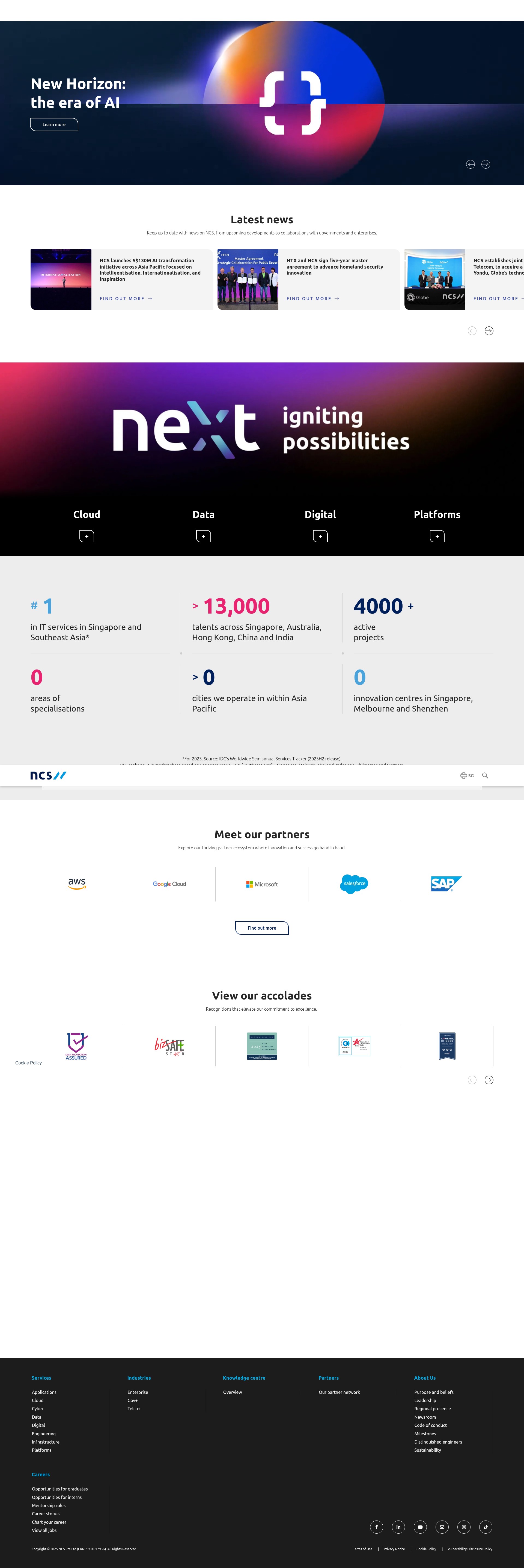 Screenshot of www.ncs.co