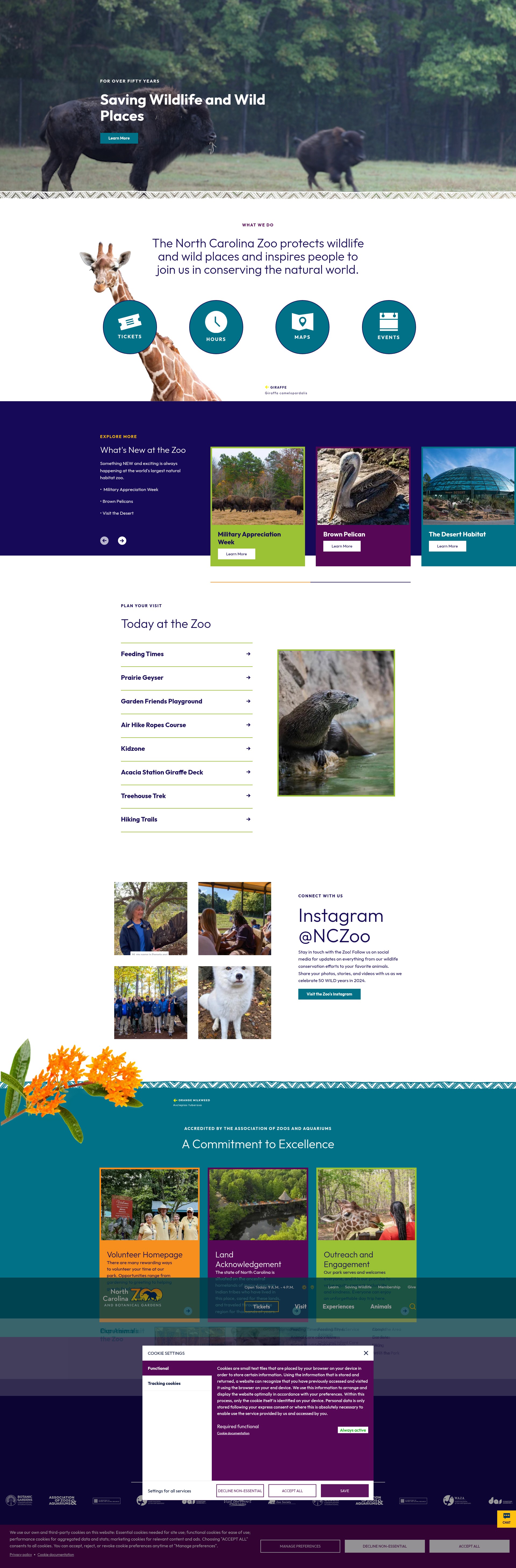 Screenshot of www.nczoo.org