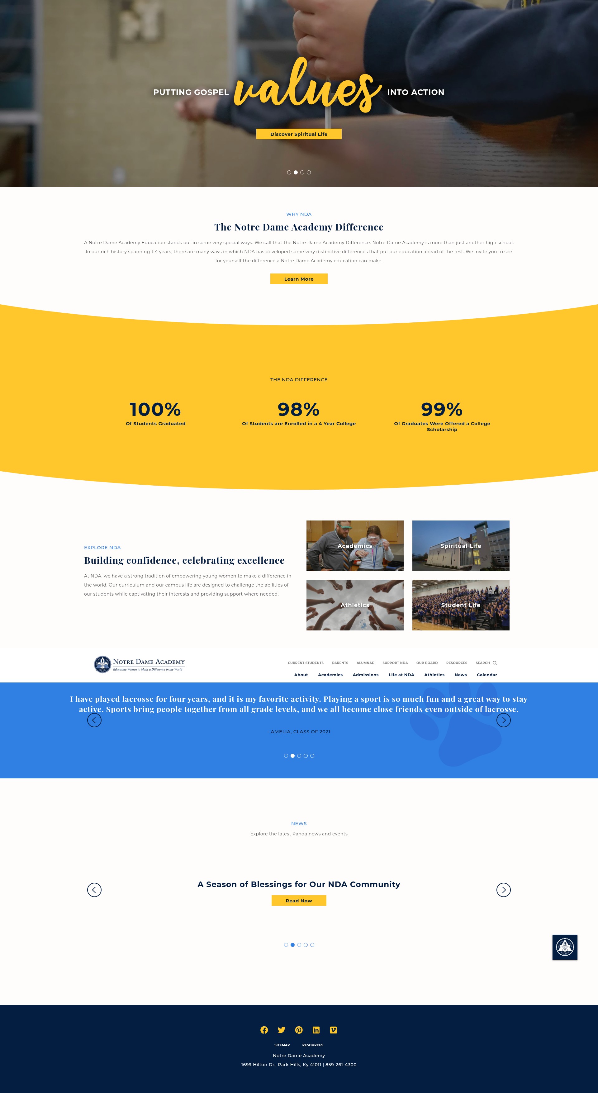 Screenshot of www.ndapandas.org