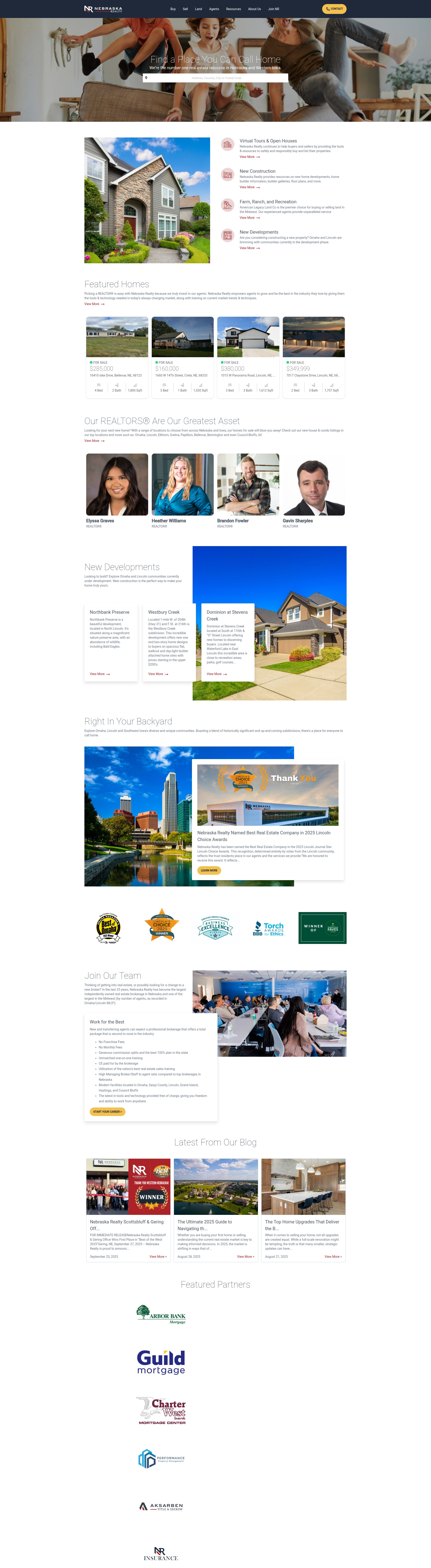 Screenshot of www.nebraskarealty.com