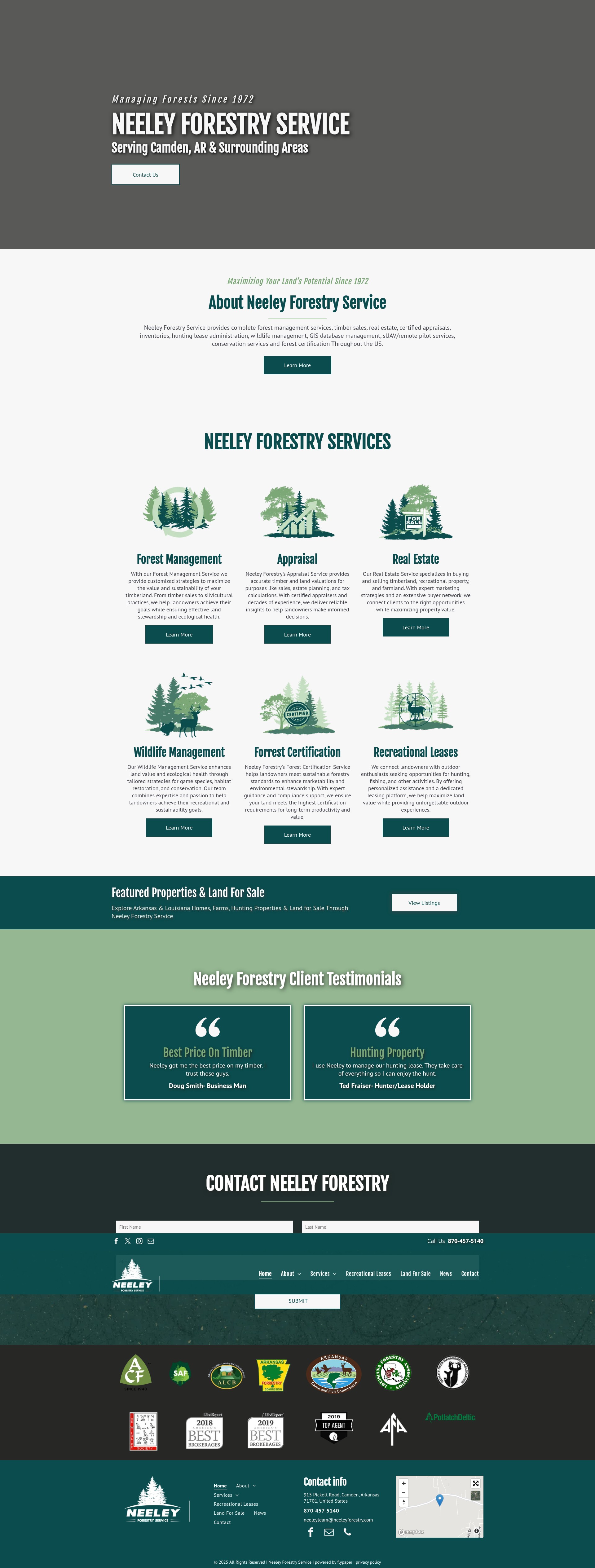 Screenshot of www.neeleyforestryservice.com