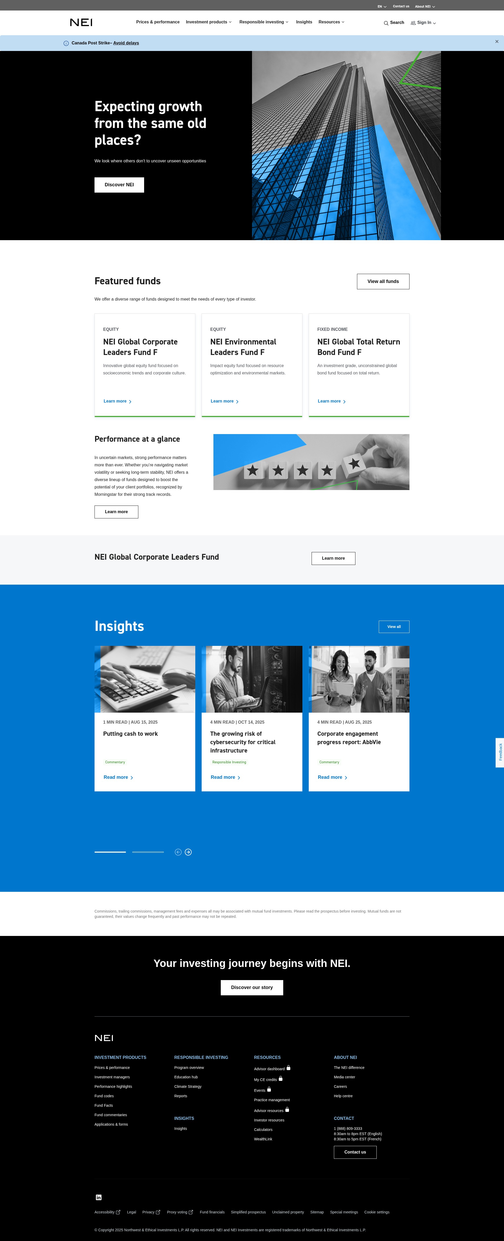 Screenshot of www.neiinvestments.com