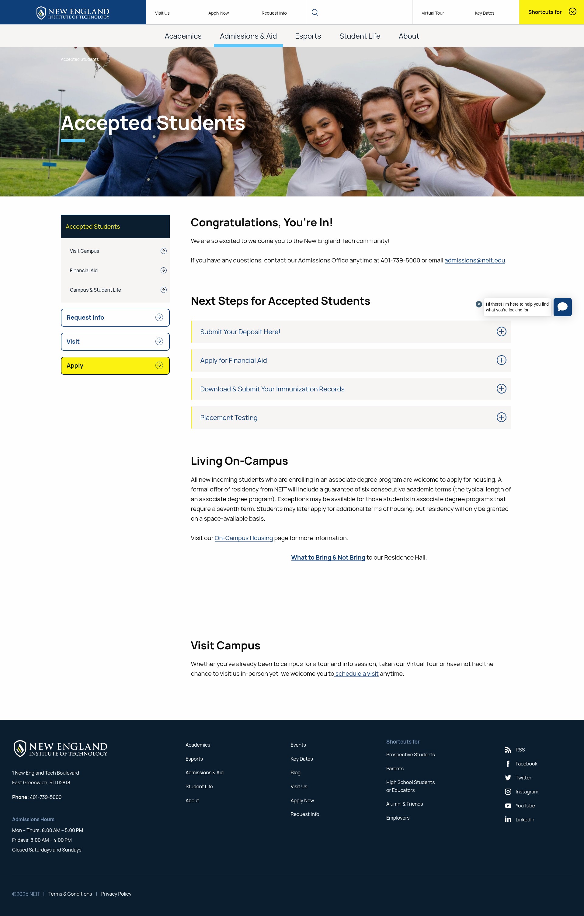Screenshot of www.neit.edu