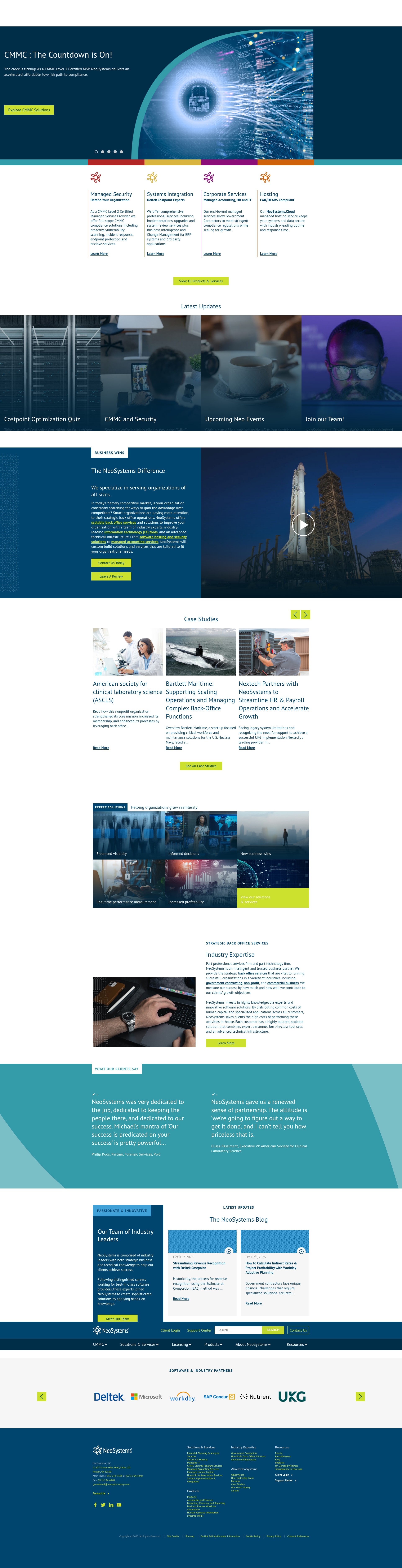 Screenshot of www.neosystemscorp.com