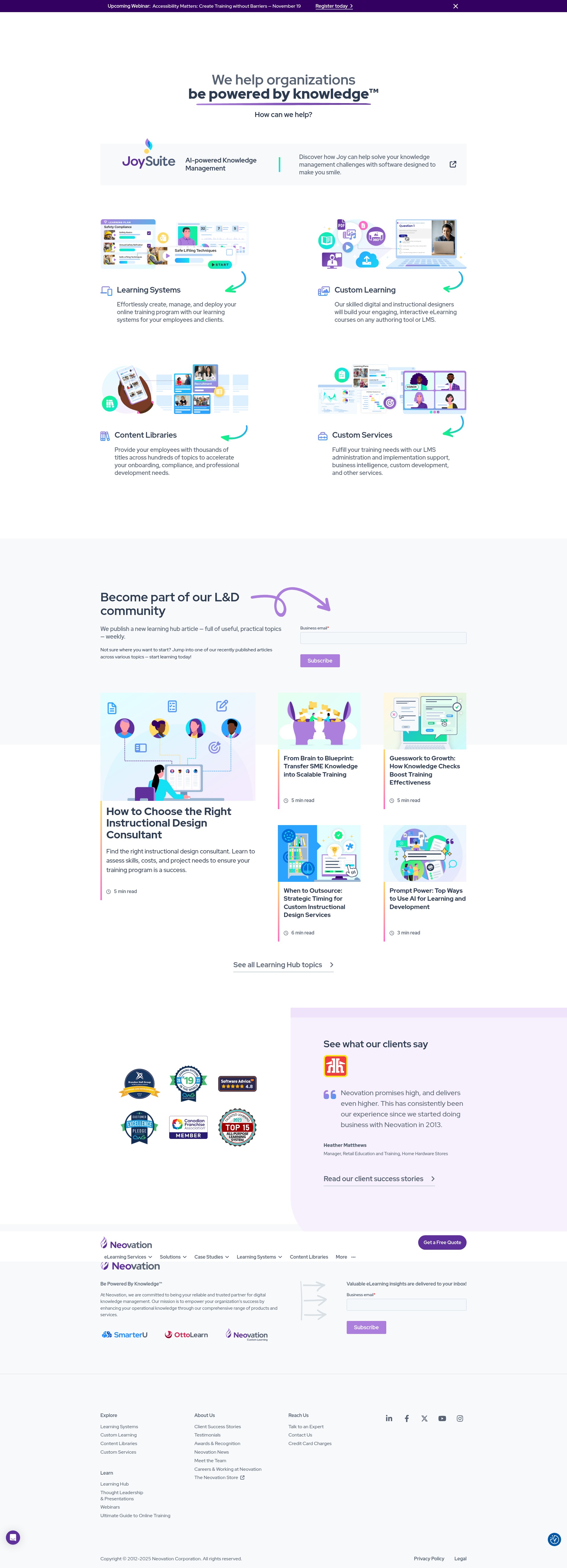 Screenshot of www.neovation.com