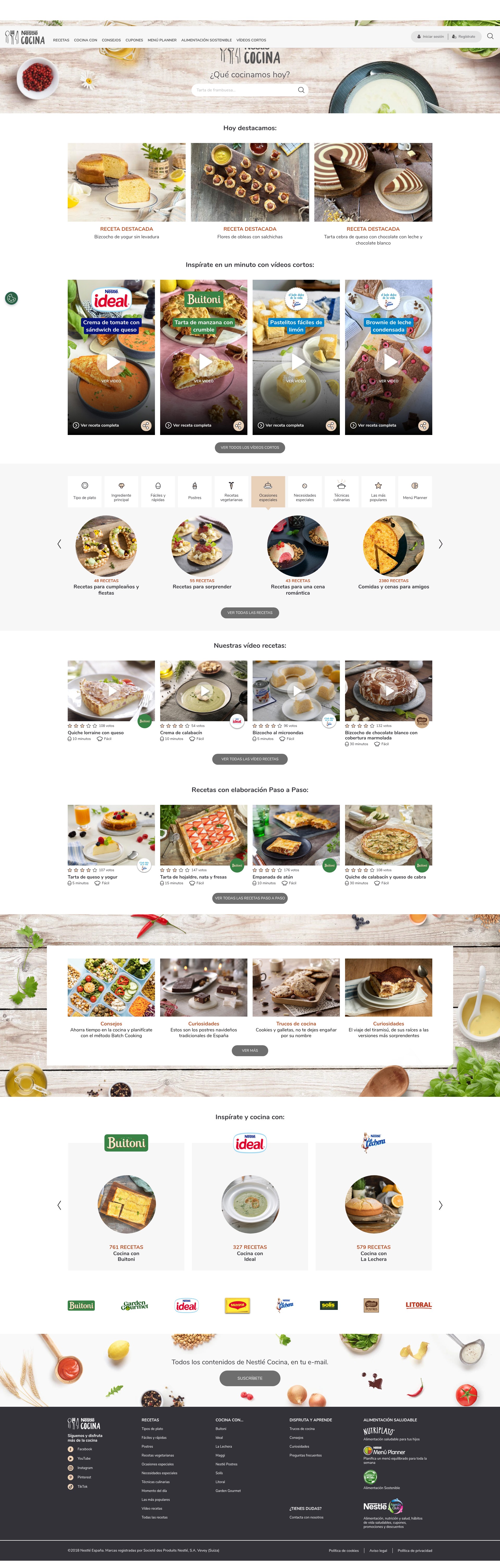 Screenshot of www.nestlecocina.es