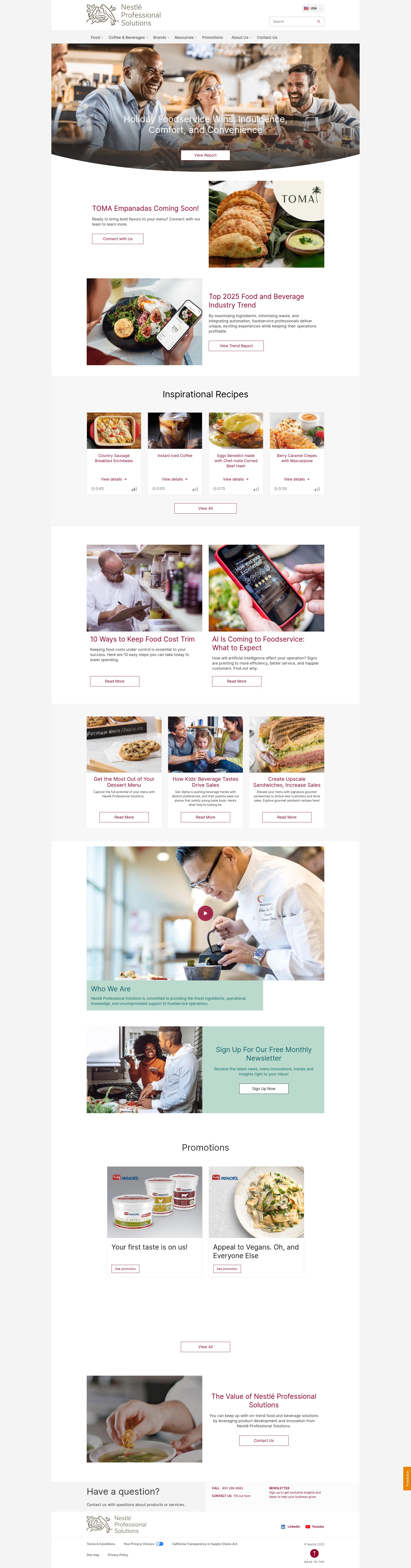 Screenshot of www.nestleprofessional.us