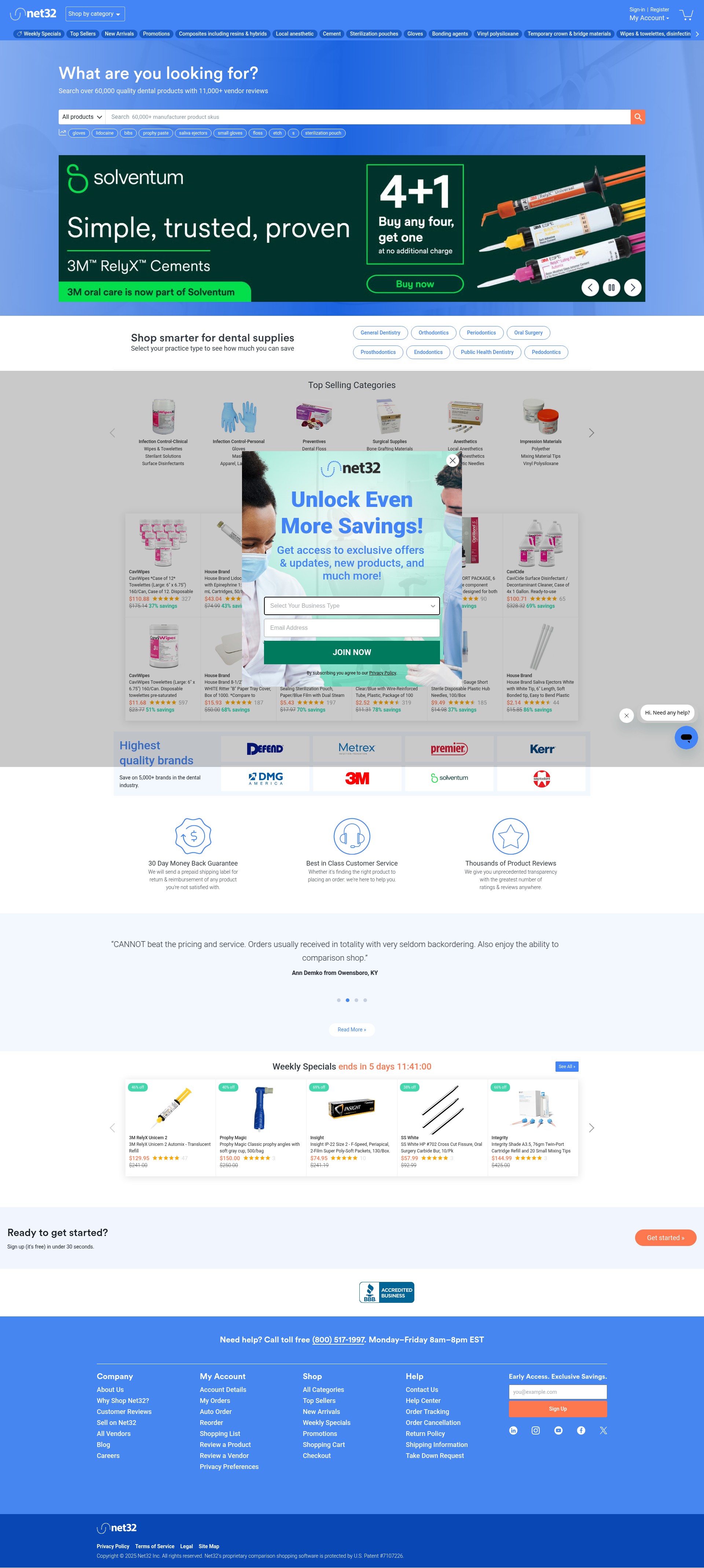 Screenshot of www.net32.com