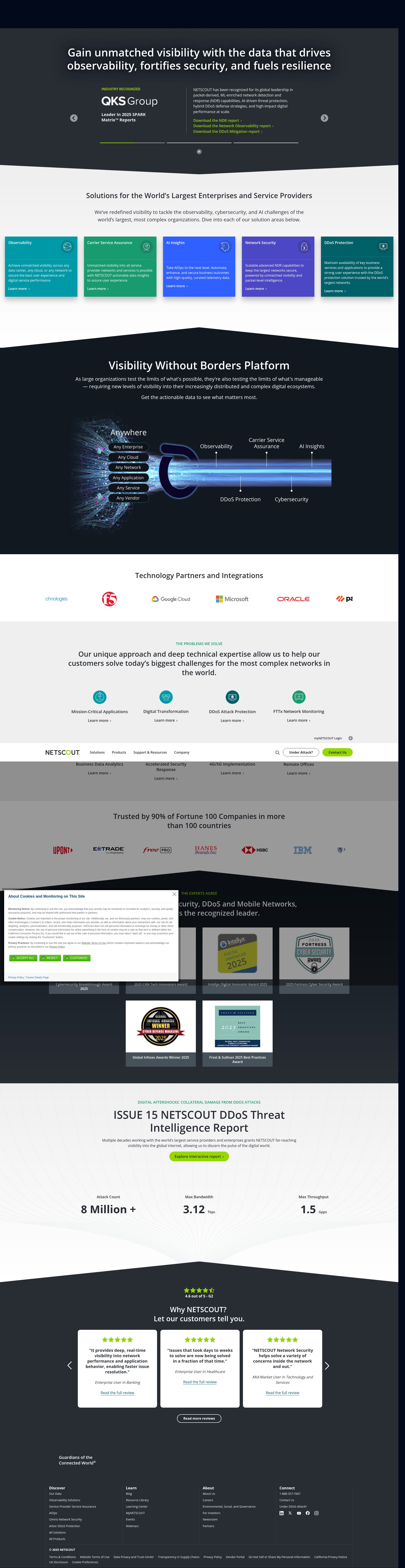 Screenshot of www.netscout.com