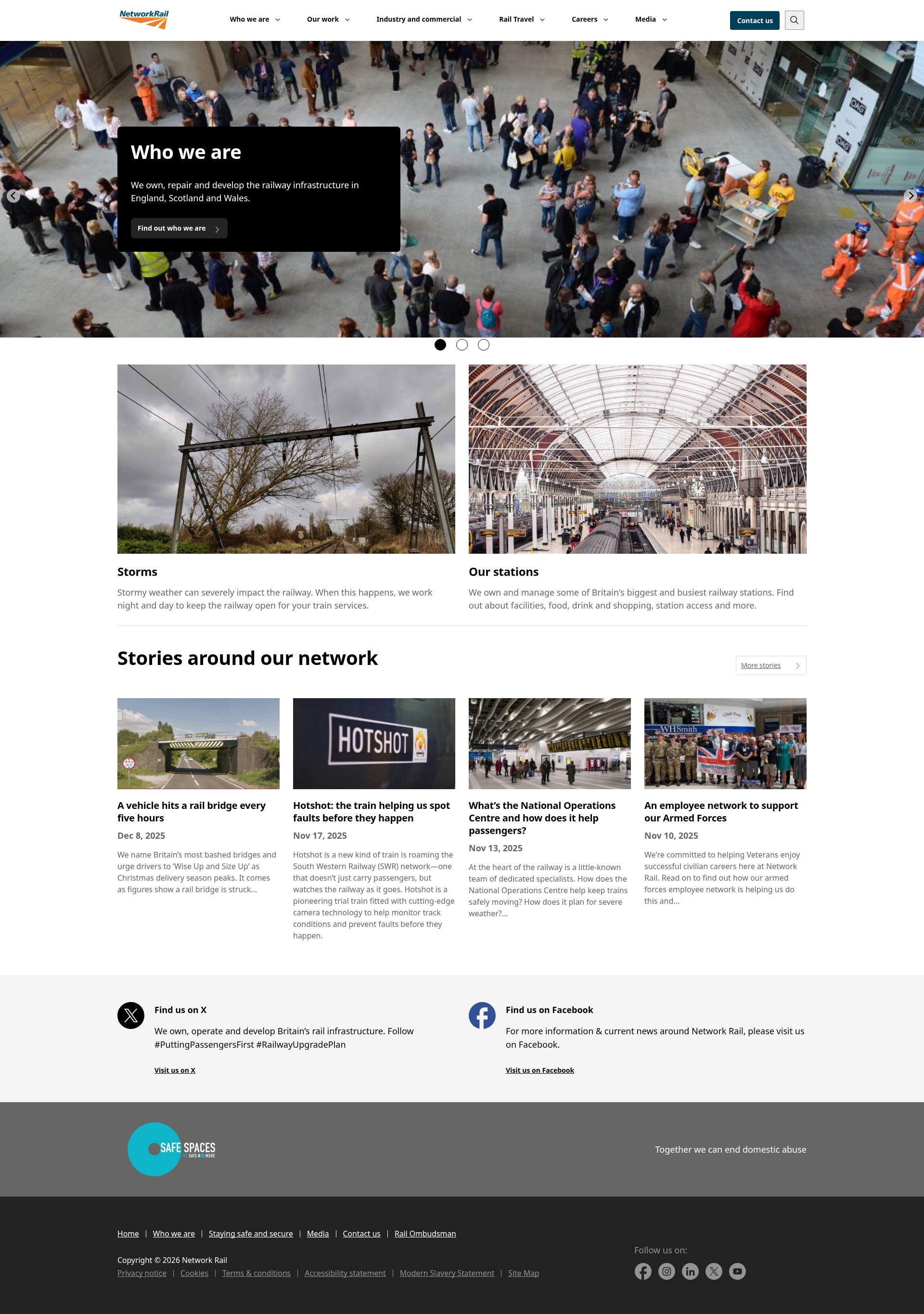 Screenshot of www.networkrail.co.uk