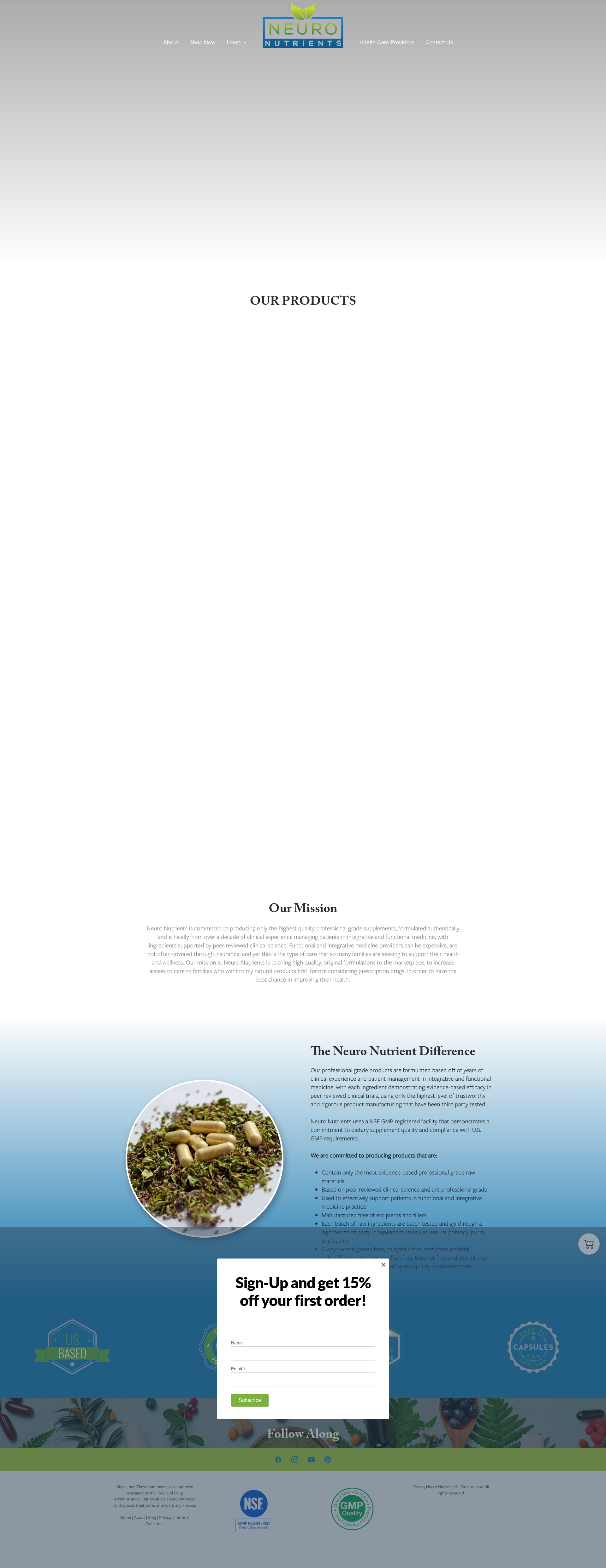 Screenshot of www.neuronutrients.com