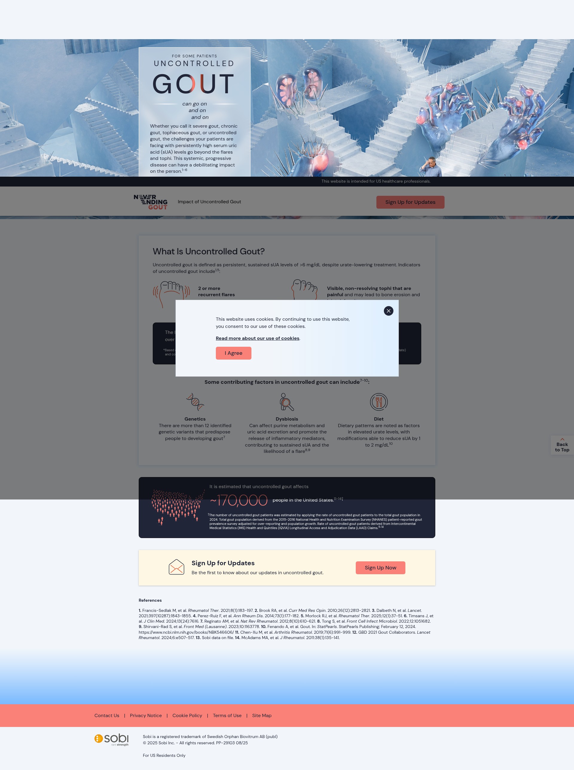 Screenshot of www.neverendinggout.com