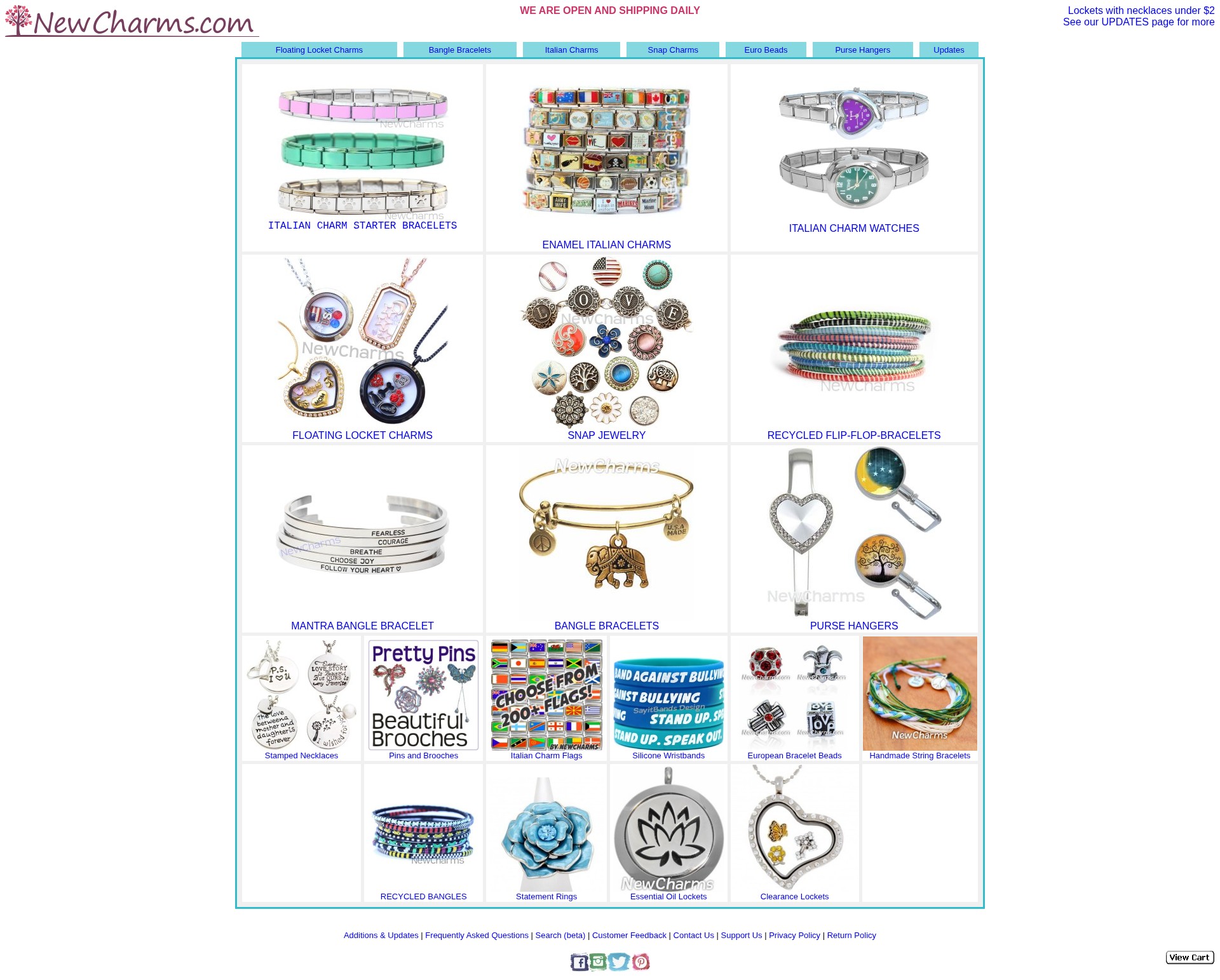Screenshot of www.newcharms.com