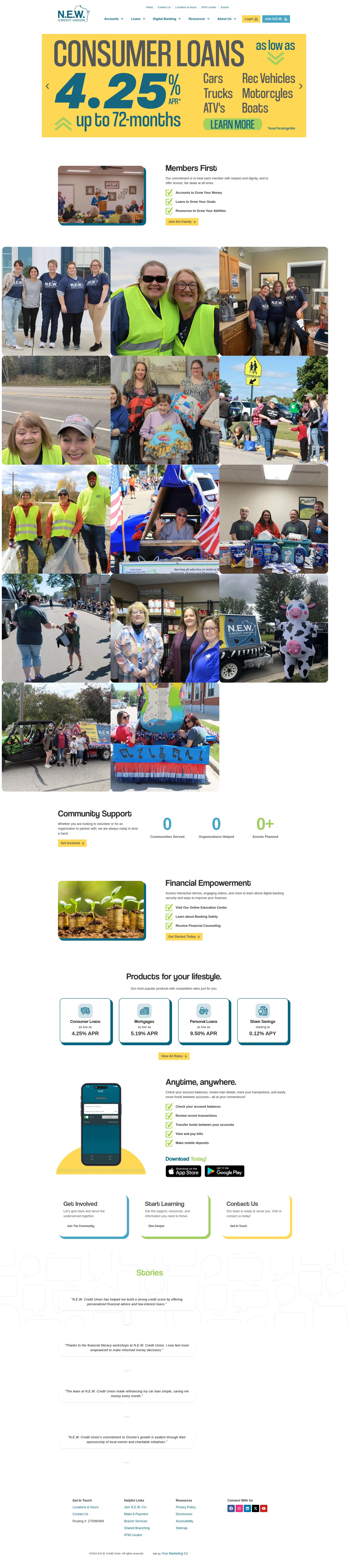 Screenshot of www.newcu.org